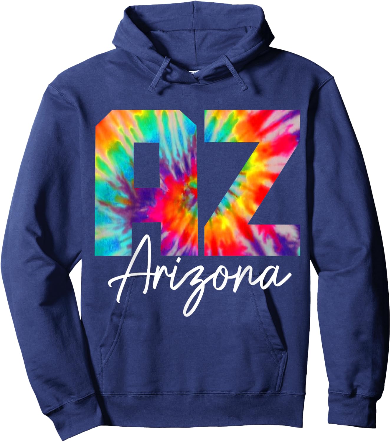 Arizona Tie Dye AZ Vintage/Retro Hoodie - Hoodie | Navy