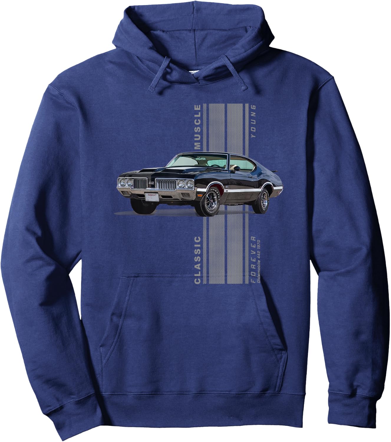 Olds 442 Classic American Muscle Cars Vintage Hoodie - Hoodie | Navy