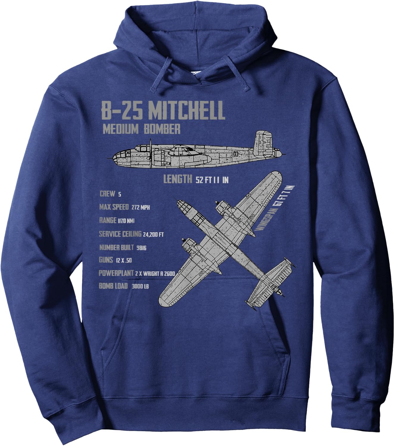 B-25 Mitchell Hoodie - Hoodie | Navy