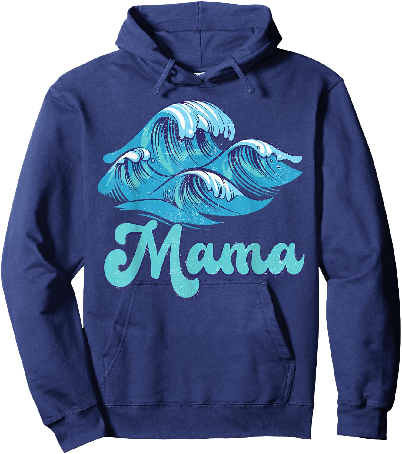Mama Surf Birthday Beach Theme Family Matching Hoodie - Hoodie | Navy