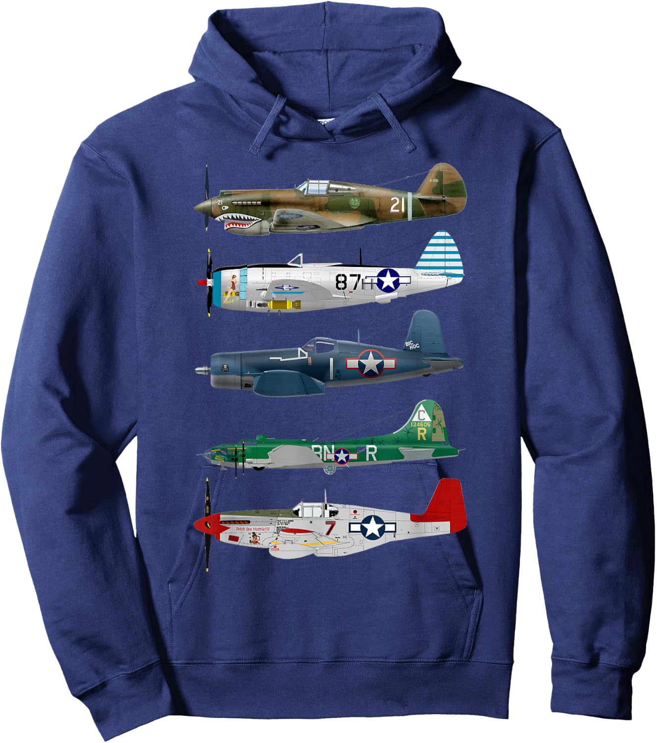 WW2 Planes Warbirds Warplanes Hoodie - Hoodie | Navy