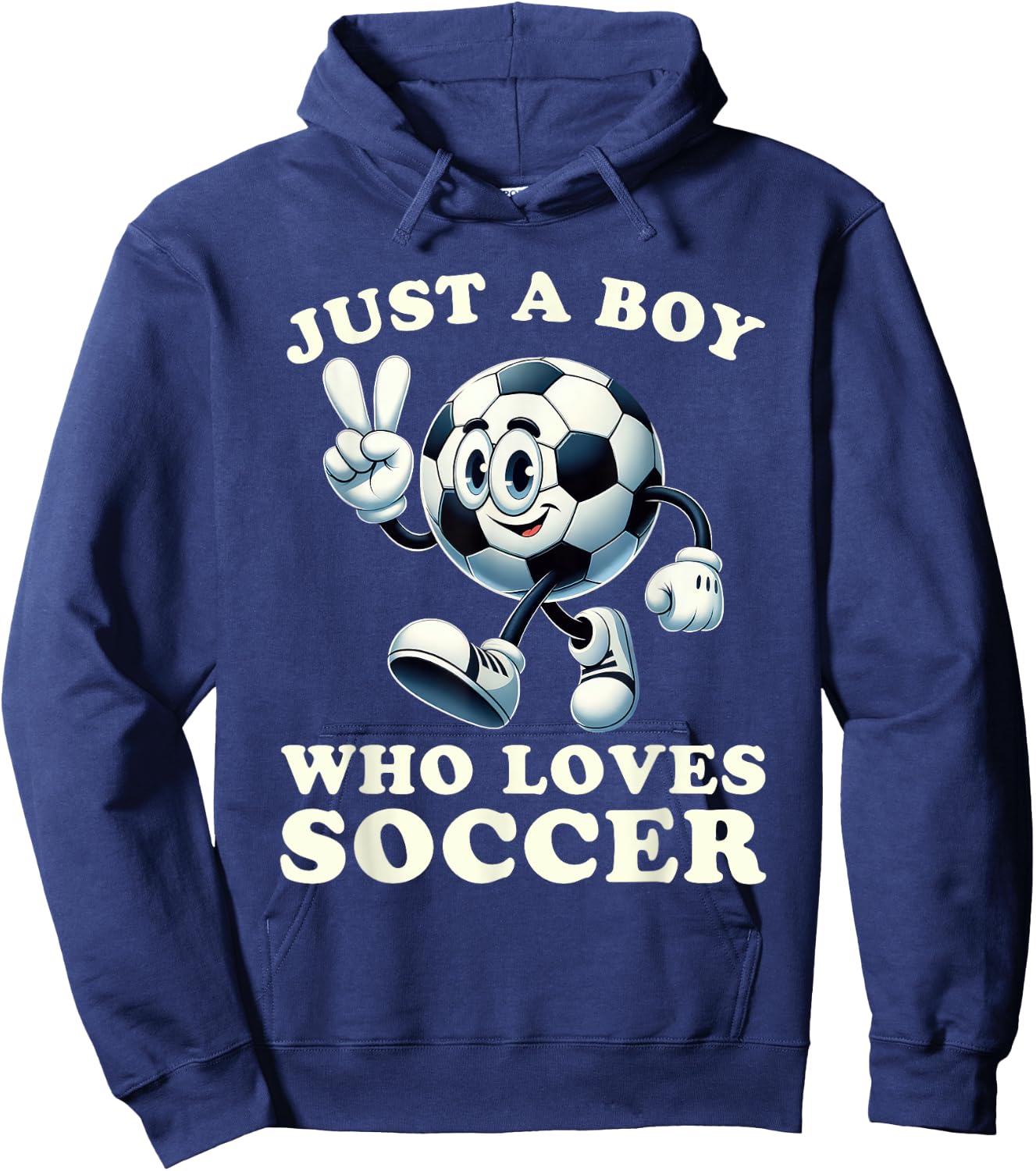Just a Boy Who Loves Soccer Soccer Player Boys Hoodie - Hoodie | Navy