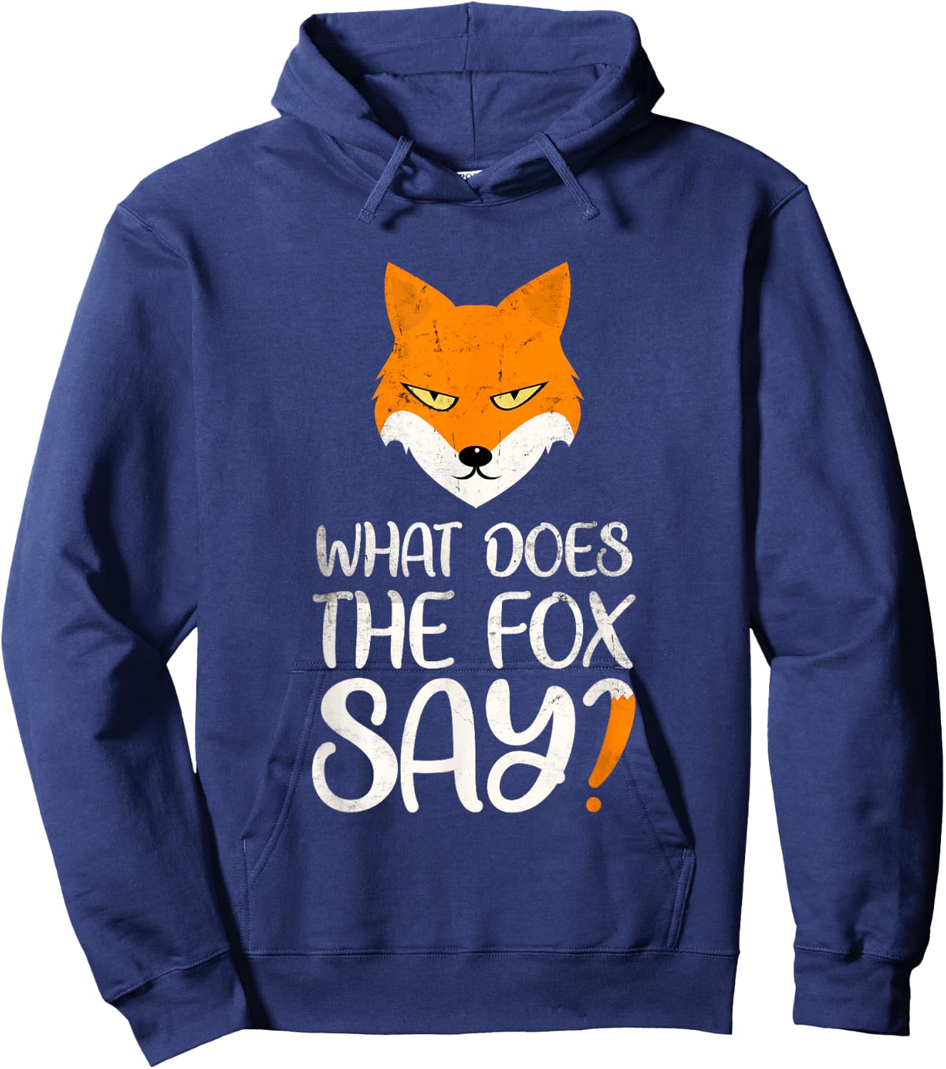 Funny Animal Word Game Foxes What The Fox Says Hoodie - Hoodie | Navy