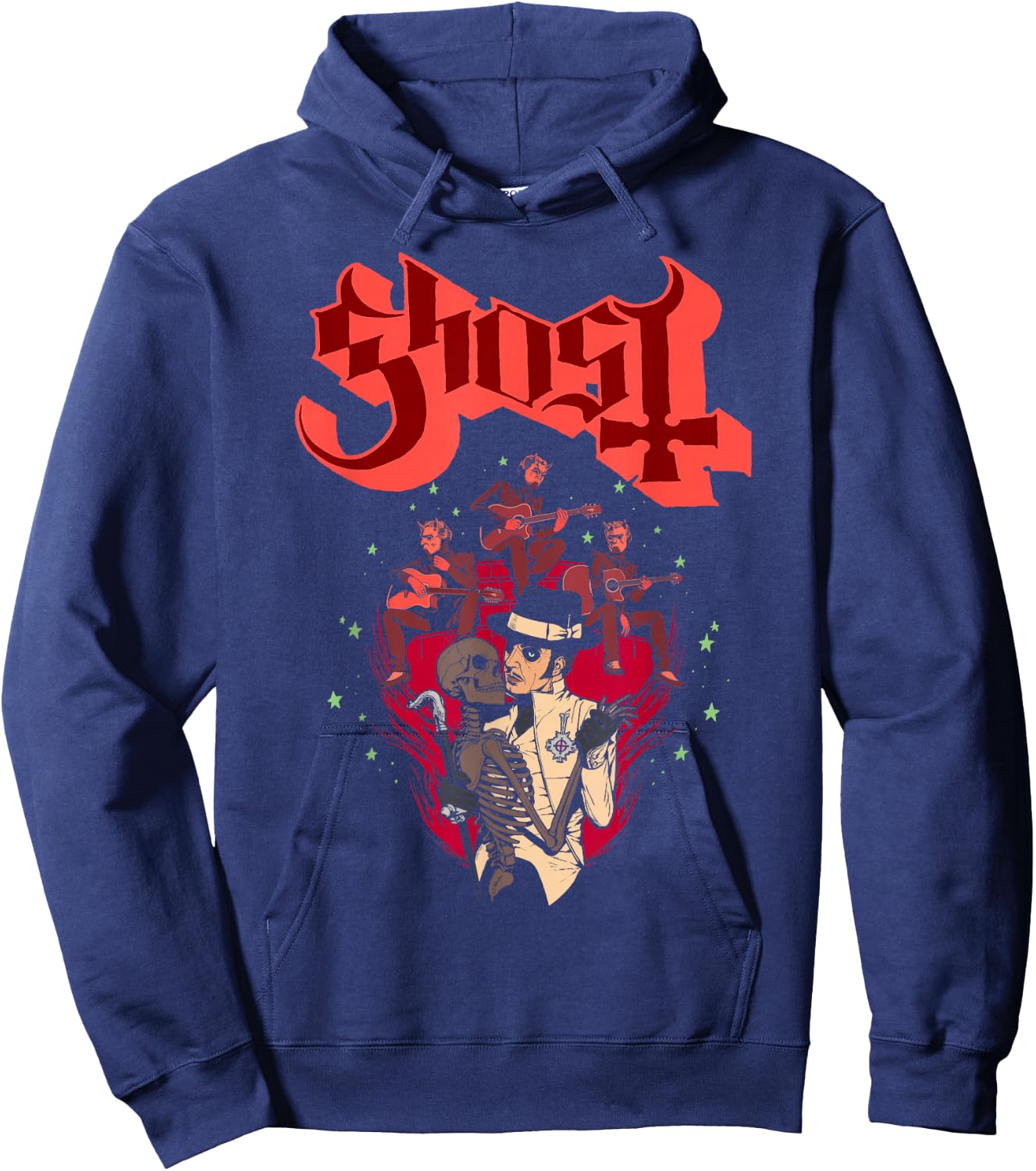 Ghost – Skeleton Bandstand Hoodie - Hoodie | Navy