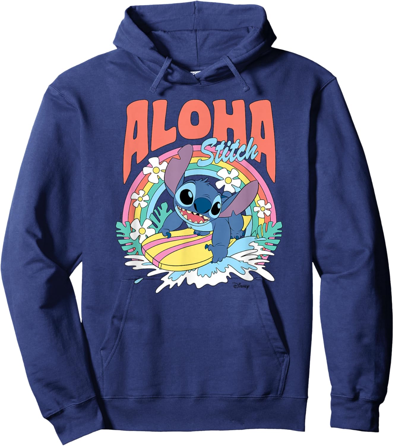 Lilo & Stitch - Stitch Aloha Surfing Hoodie - Hoodie | Navy