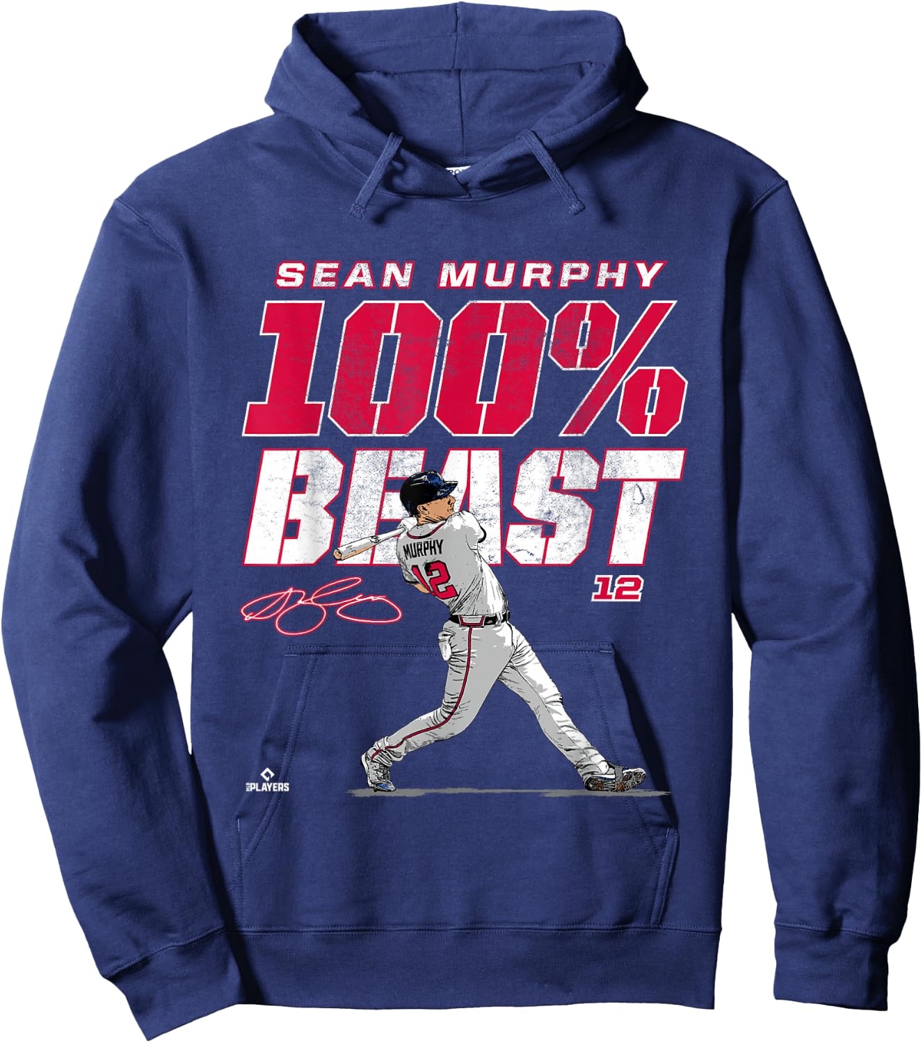 100% Beast Sean Murphy Atlanta MLBPA Hoodie - Hoodie | Navy