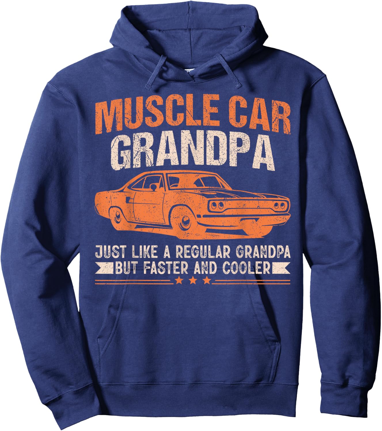 Muscle Car Grandpa For Vintage Car Lovers Hoodie - Hoodie | Navy