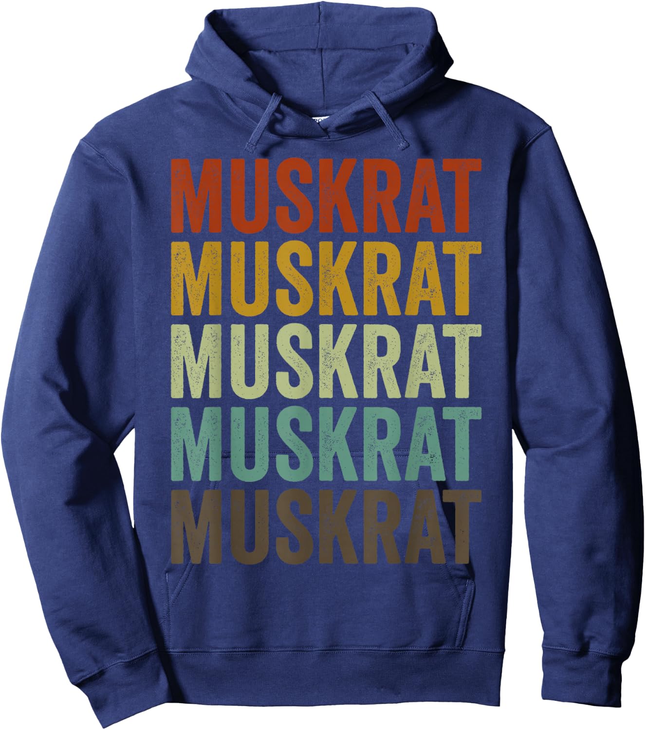 Muskrat Retro Hoodie - Hoodie | Navy