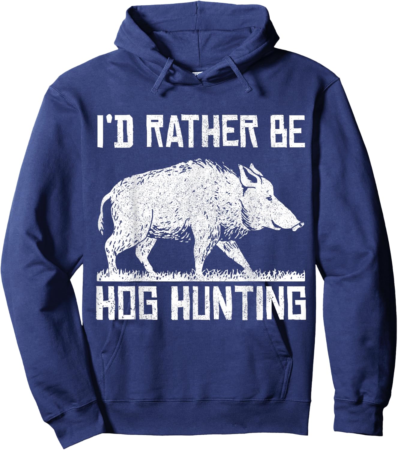 Pig Hunting Wild Boar Wild Boar Hunter Vintage Hoodie - Hoodie | Navy