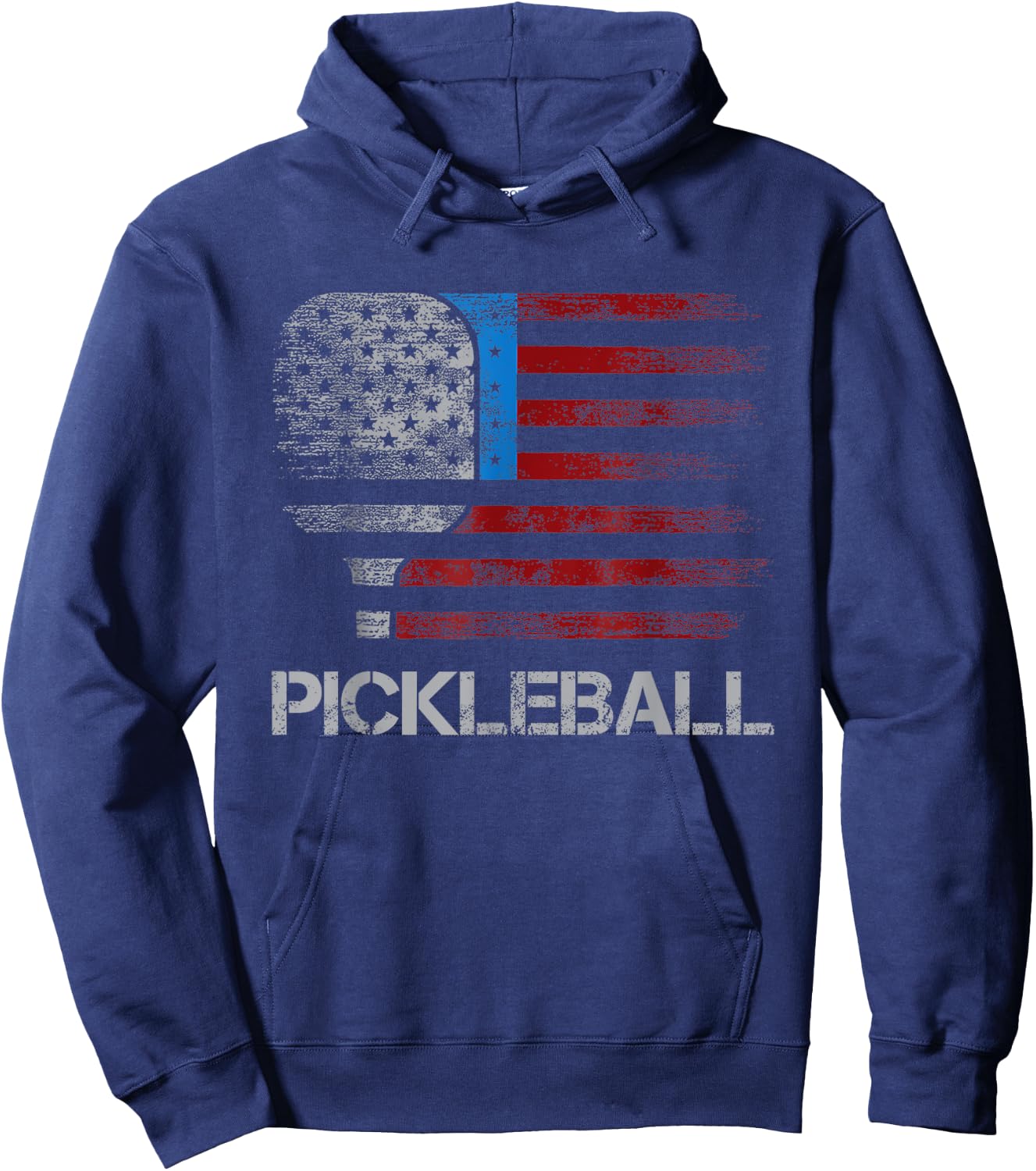 US Flag Pickleball Player Paddleball Lover Hoodie - Hoodie | Navy