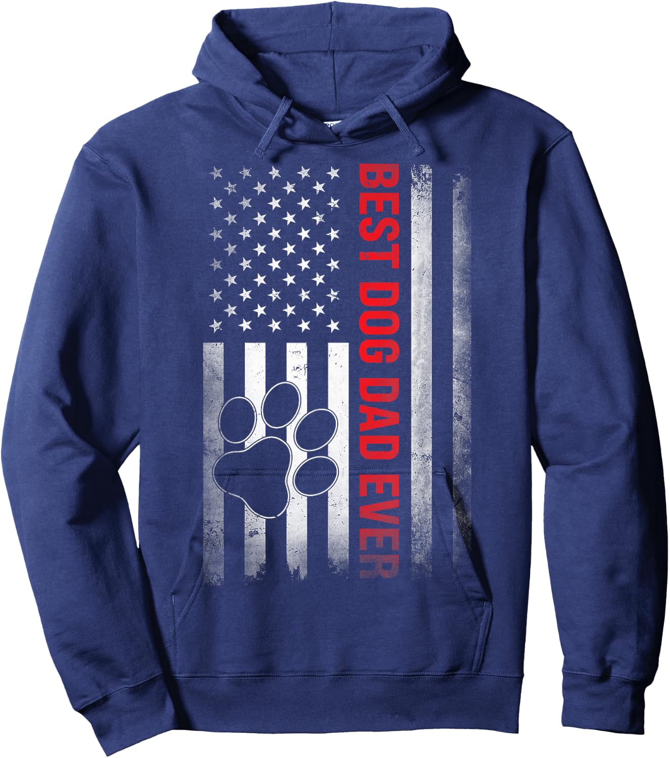 Funny Dad Fathers Day Dog Dad Hoodie - Hoodie | Navy