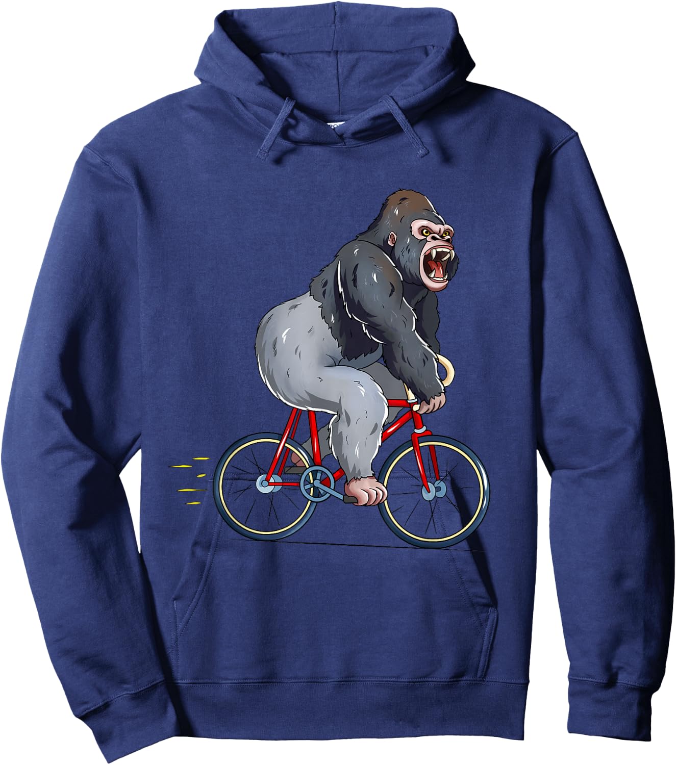 Gorilla Riding Bicycle Cute Biker Cyclist Hoodie - Hoodie | Navy