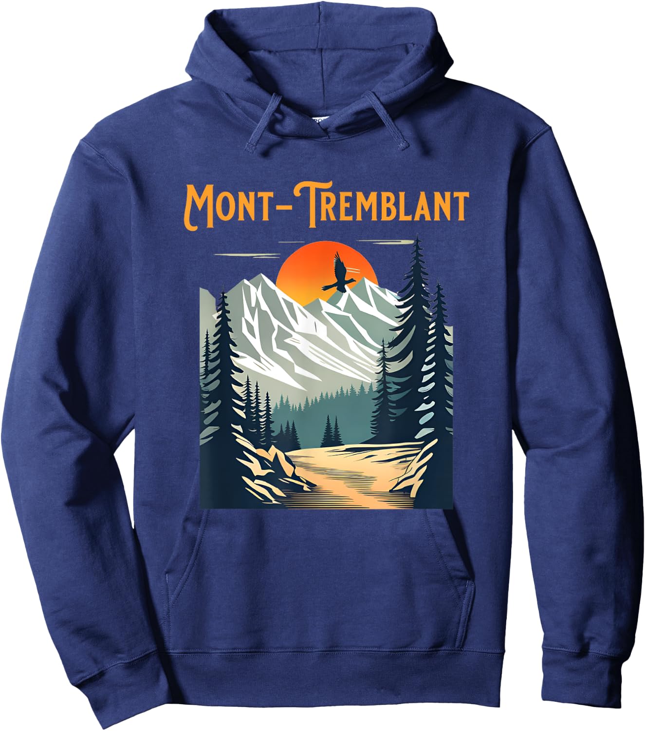 Vintage Mont-Tremblant Souvenir Hiking Hoodie - Hoodie | Navy