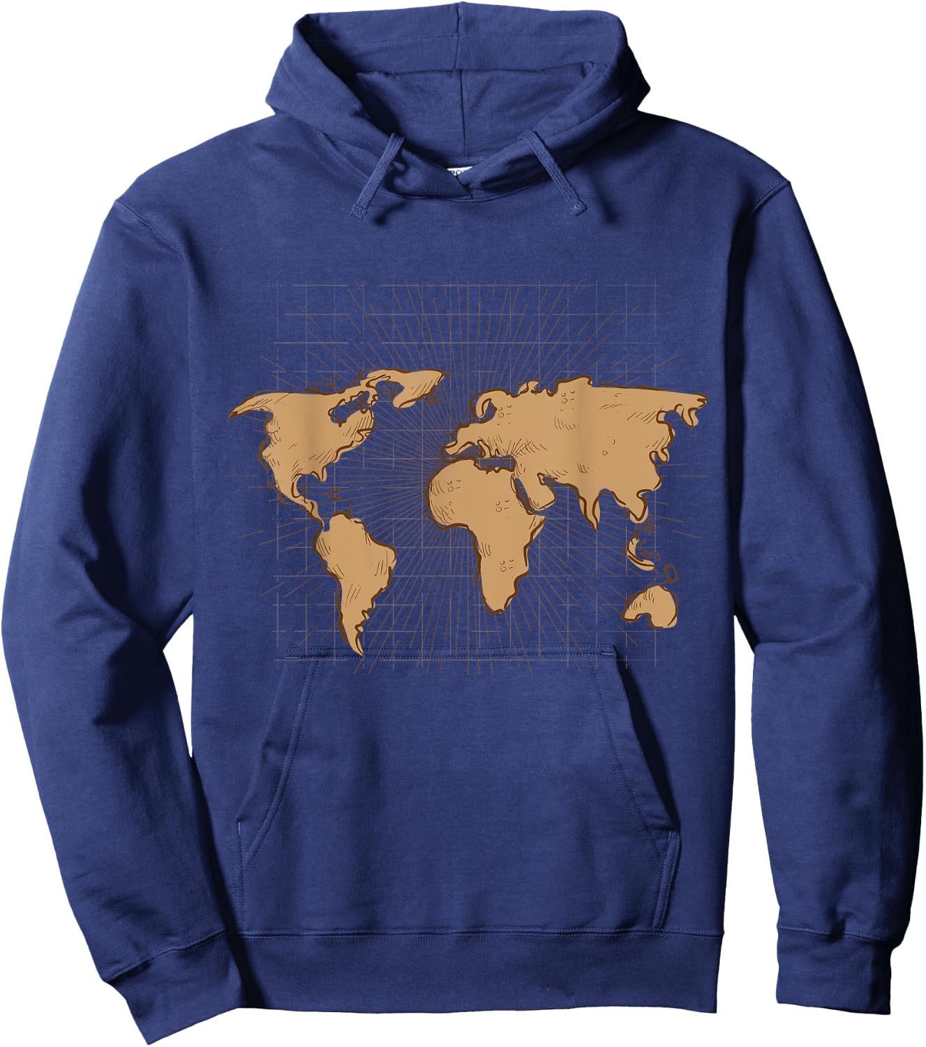 Travelling Traveler Country World Map Hoodie - Hoodie | Navy