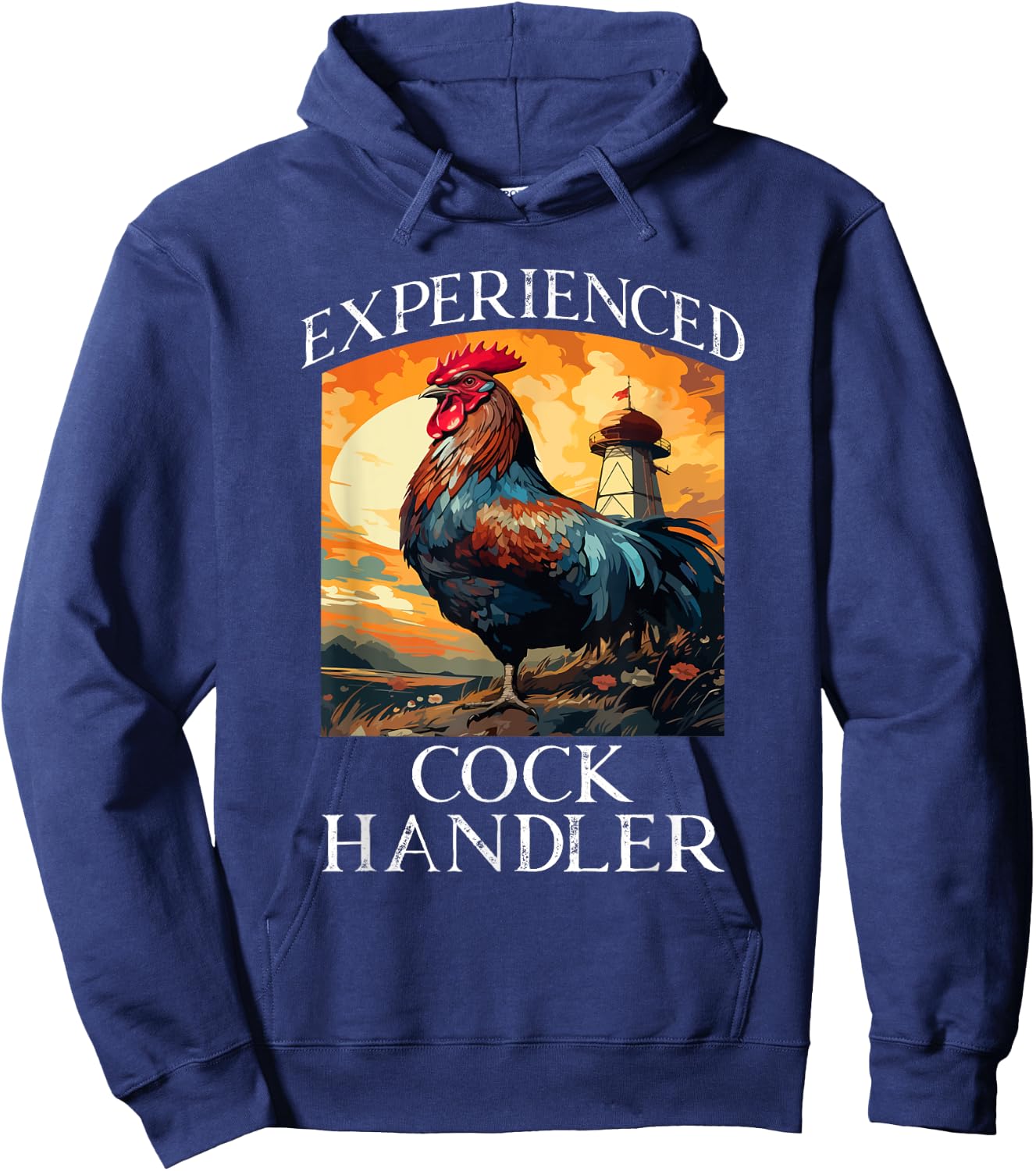 Experienced Cock Handler Funny Animal Saying Hoodie - Hoodie | Navy