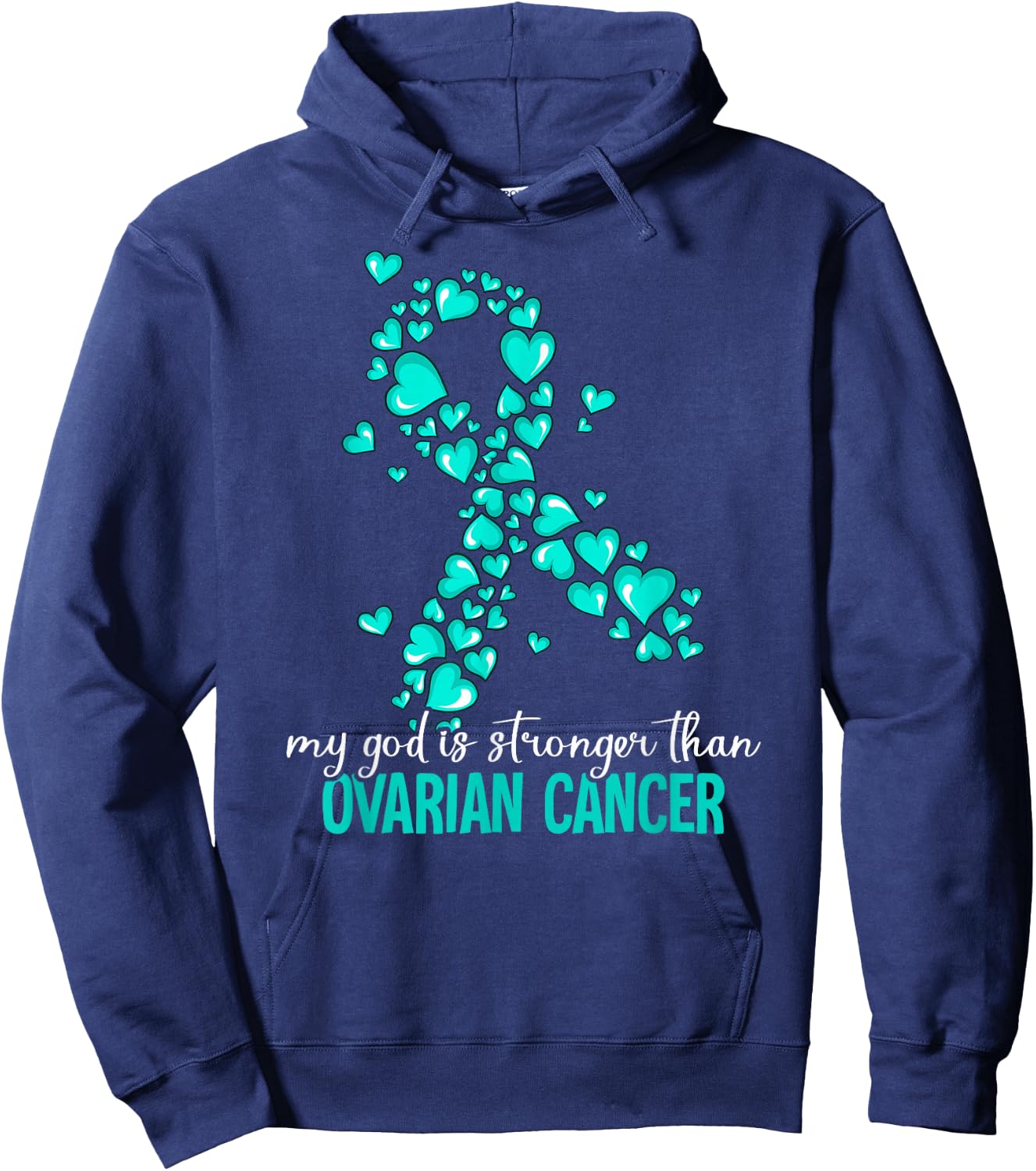 Ovarian Cancer Awareness Hoodie - Hoodie | Navy