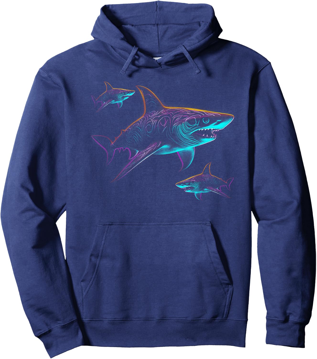Great White Shark Ocean Fish shirt Hoodie - Hoodie | Navy