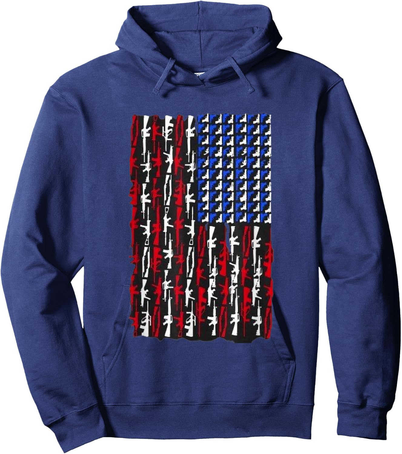 American Flag 2nd Amendment Freedom Flag Hoodie - Hoodie | Navy