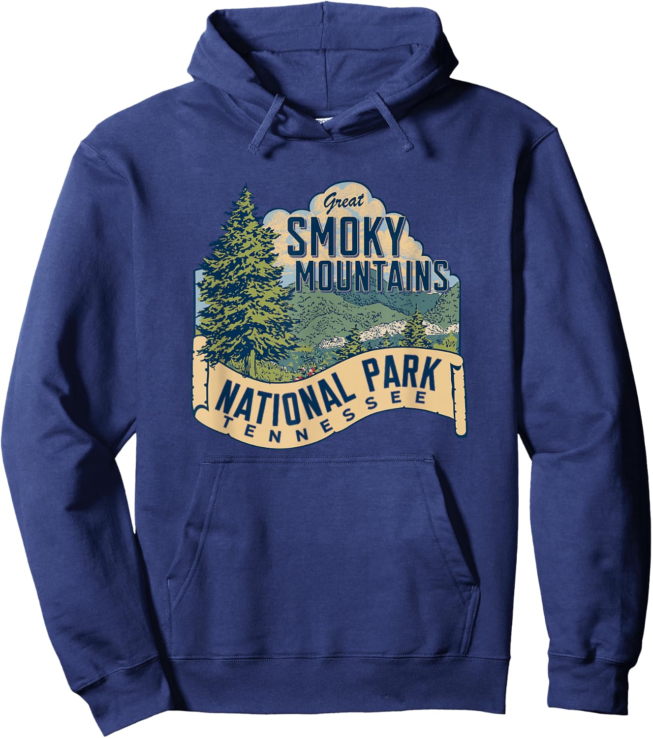Great Smoky Mountains National Park Tennessee Hoodie - Hoodie | Navy