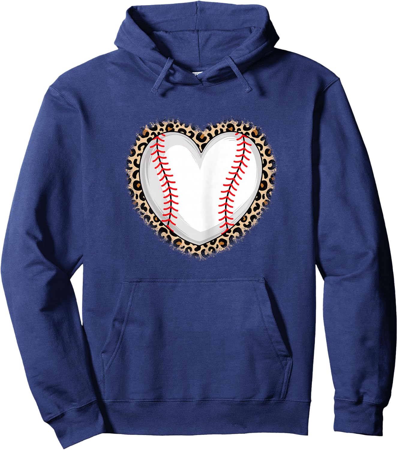Cute Baseball Heart Baseball Lover Women Girls Hoodie - Hoodie | Navy