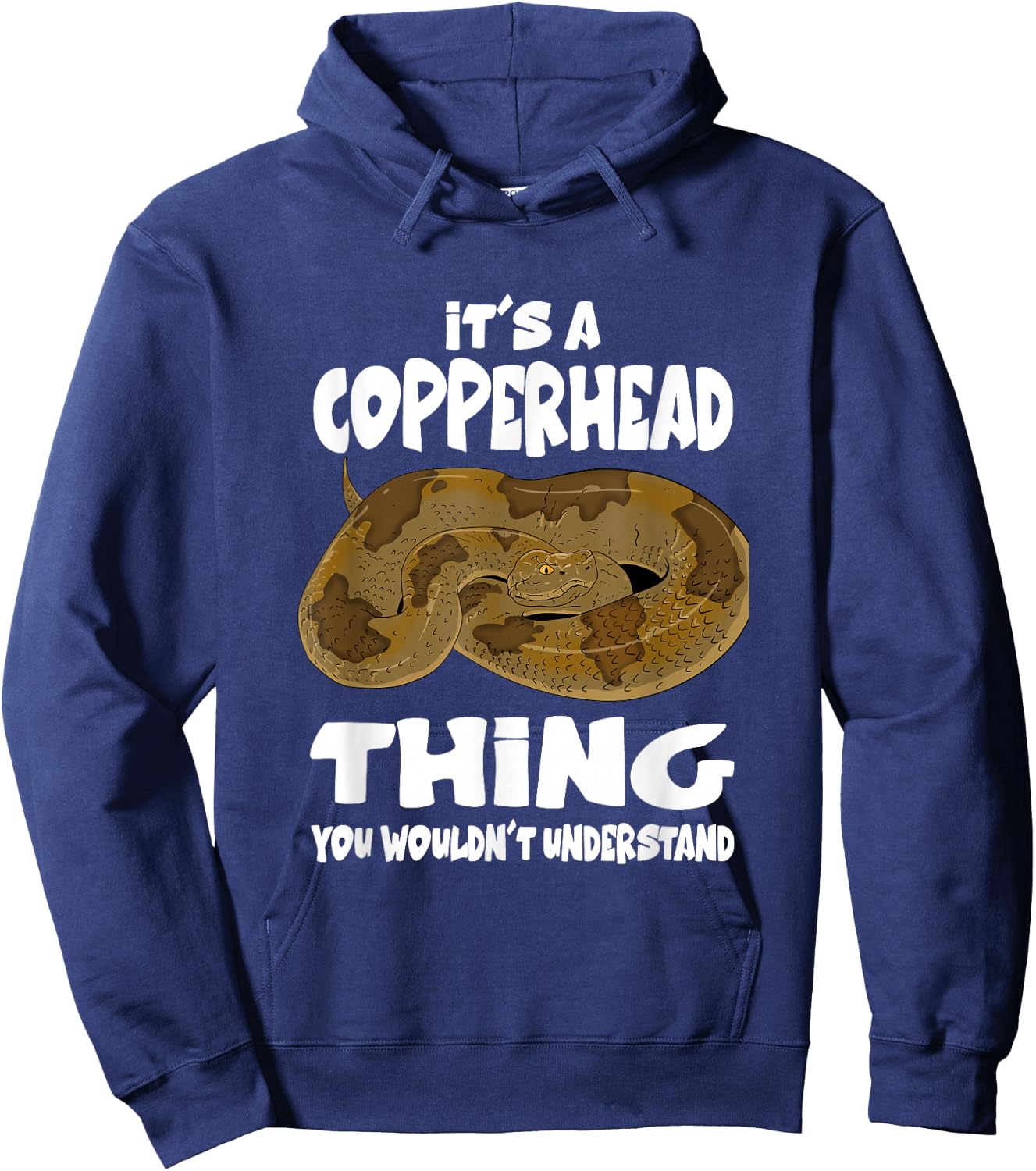 It's A Copperhead Thing Snake Hoodie - Hoodie | Navy