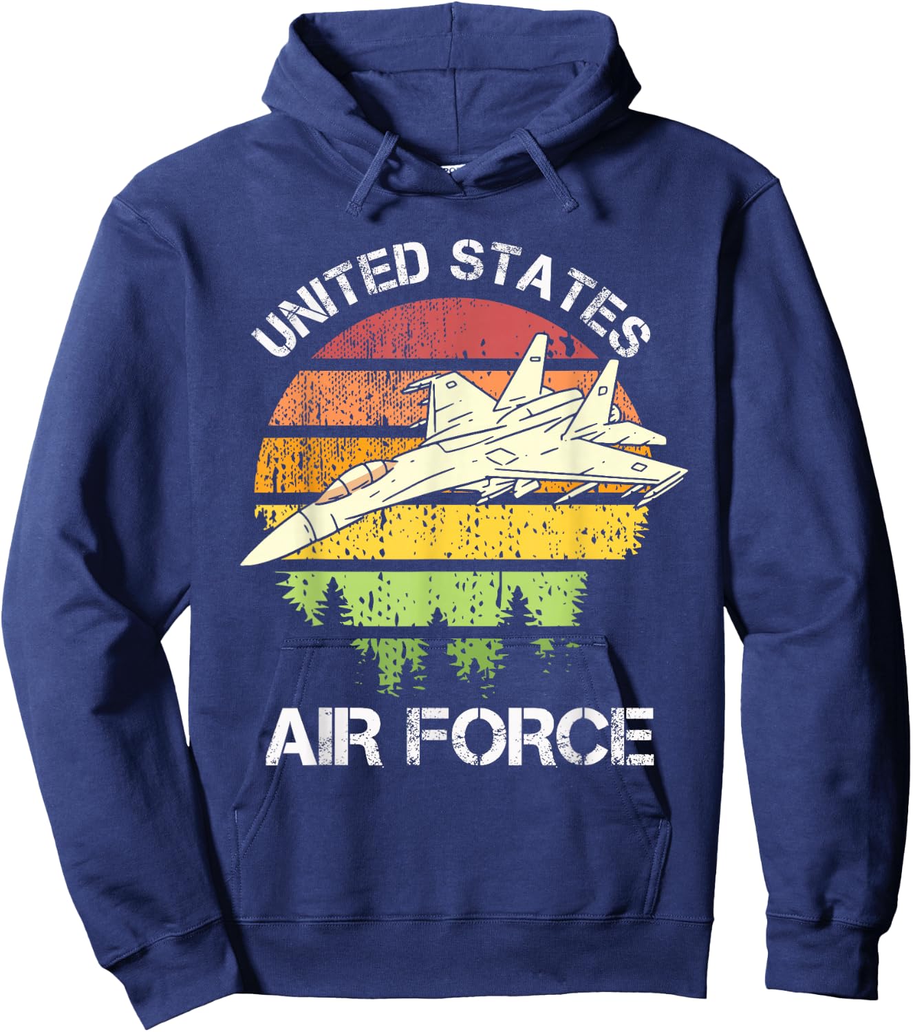 United States Air Force Retro Vintage Hoodie - Hoodie | Navy