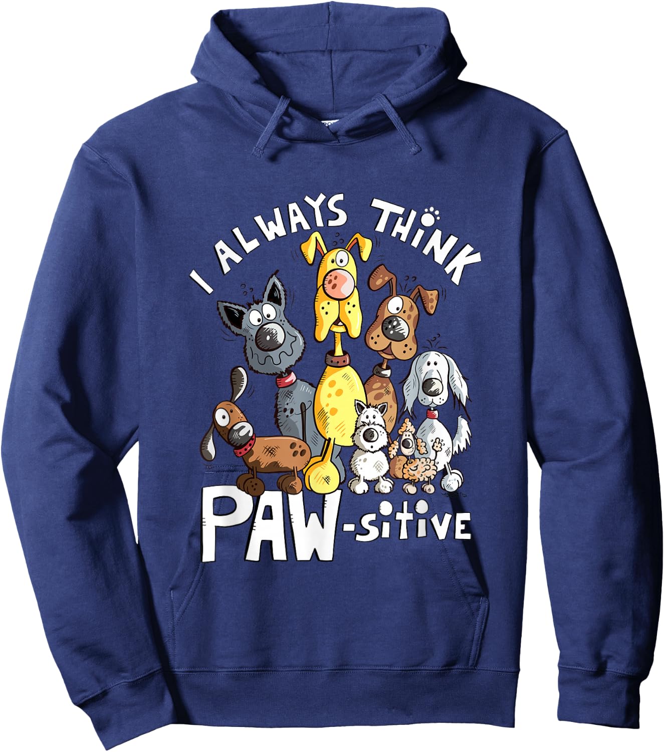 Colorful Dog Stack I Dog Team Hoodie - Hoodie | Navy