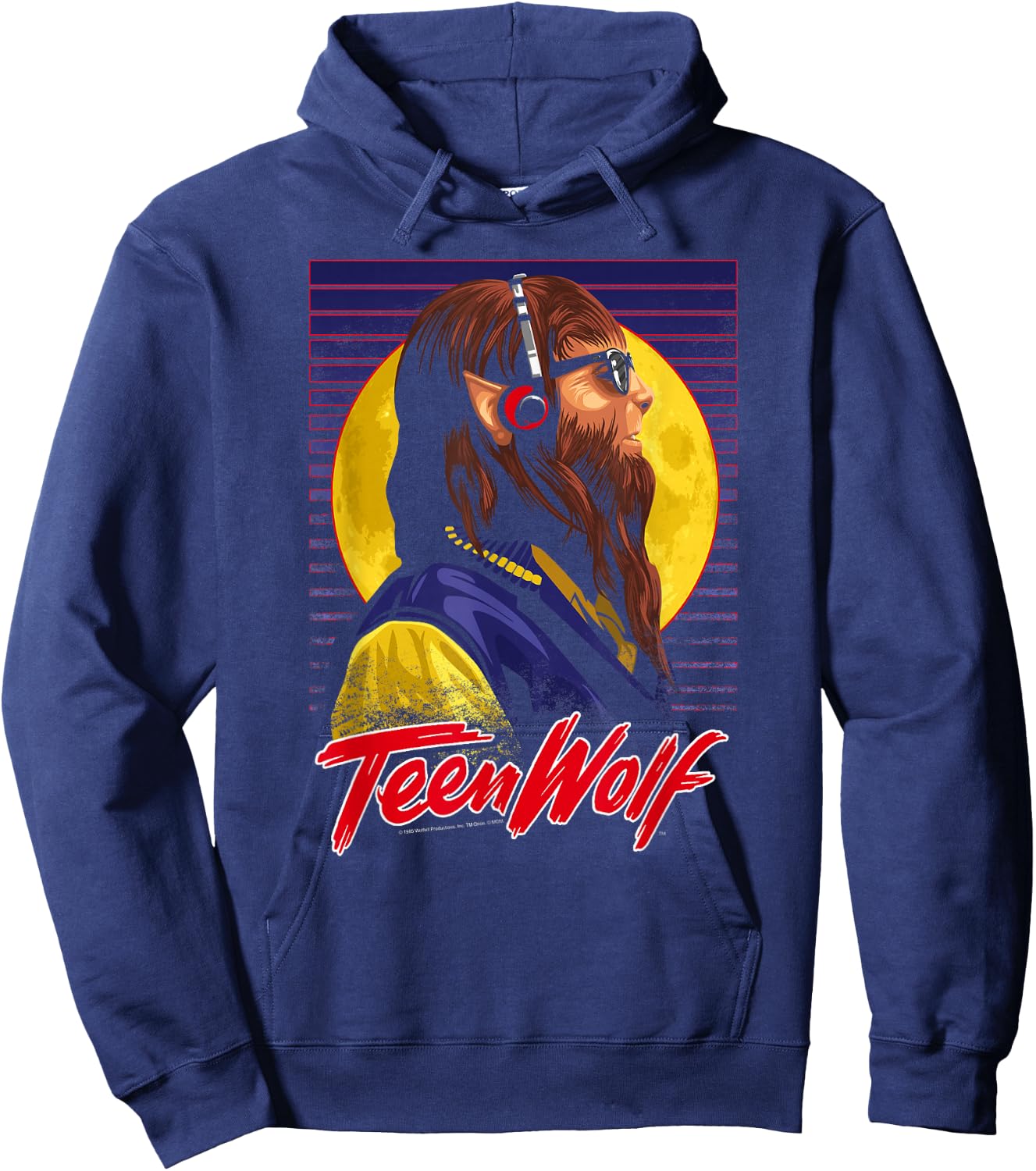 Teen Wolf Headphone Wolf Hoodie - Hoodie | Navy