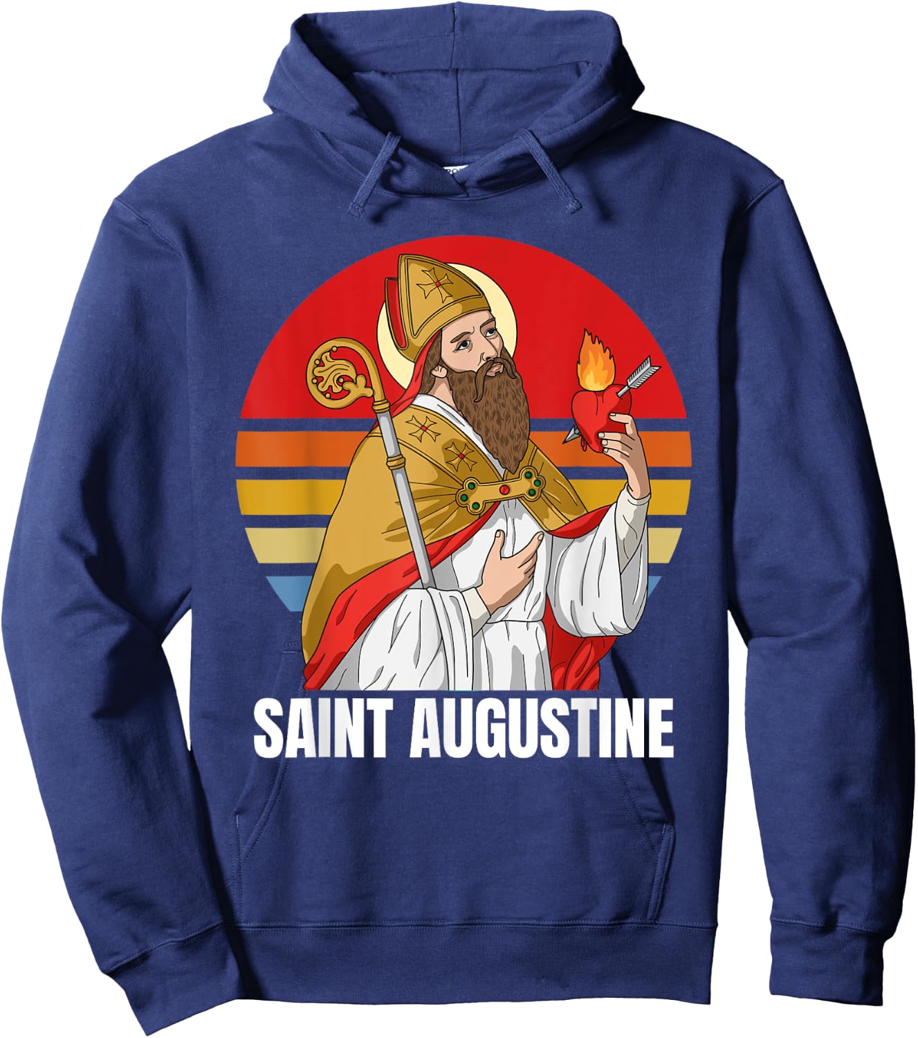 Saint Augustine Of Hippo Catholic Hoodie - Hoodie | Navy