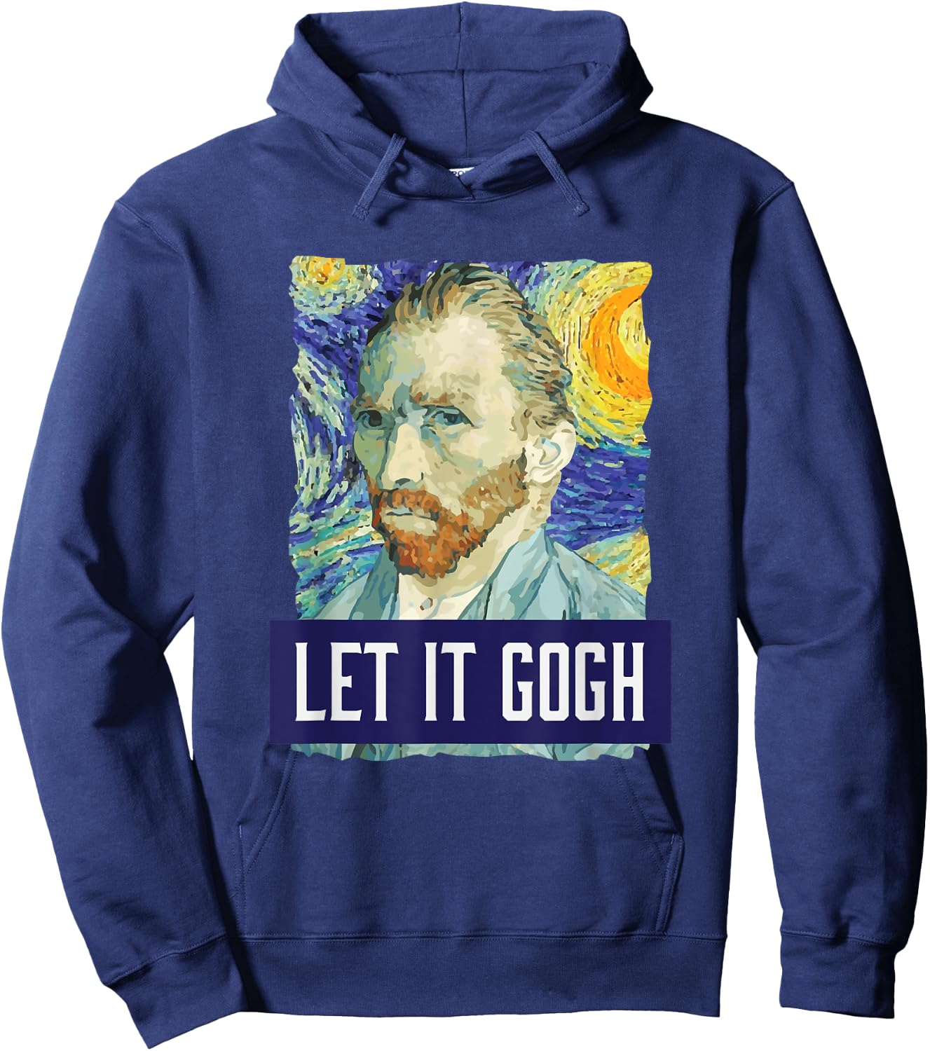 Funny Let It Gogh Vincent Van Gogh Artist Hoodie - Hoodie | Navy