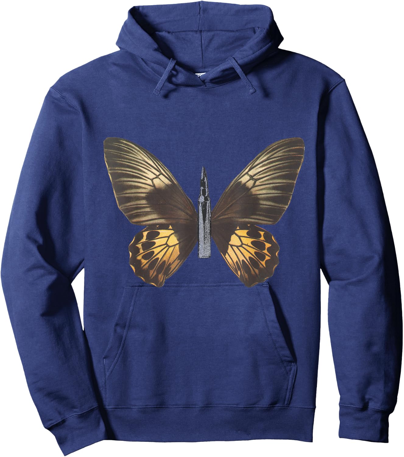 Bullet With Butterfly Wings Hoodie - Hoodie | Navy