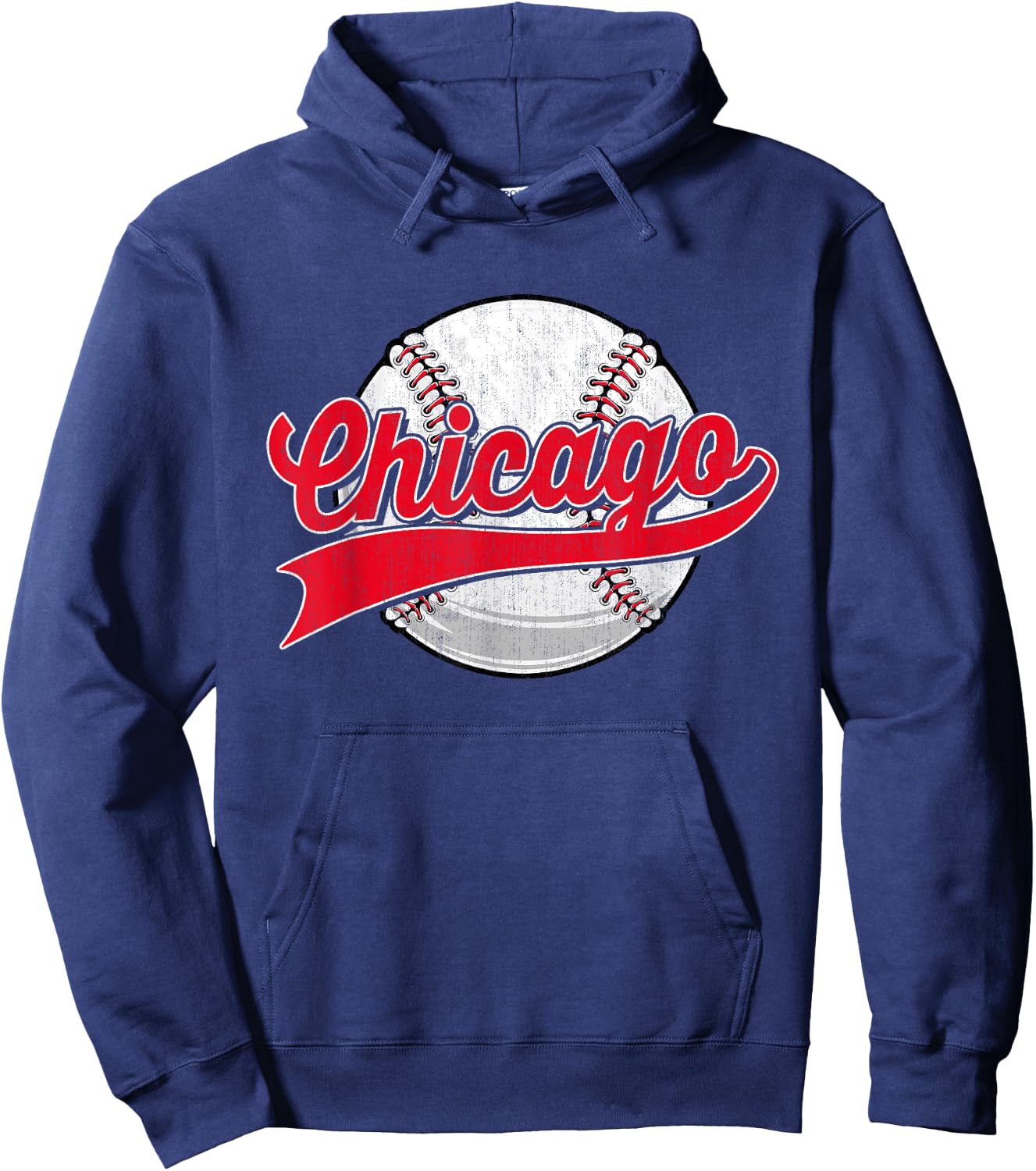 Vintage Chicago Baseball Lover Players Women Hoodie - Hoodie | Navy