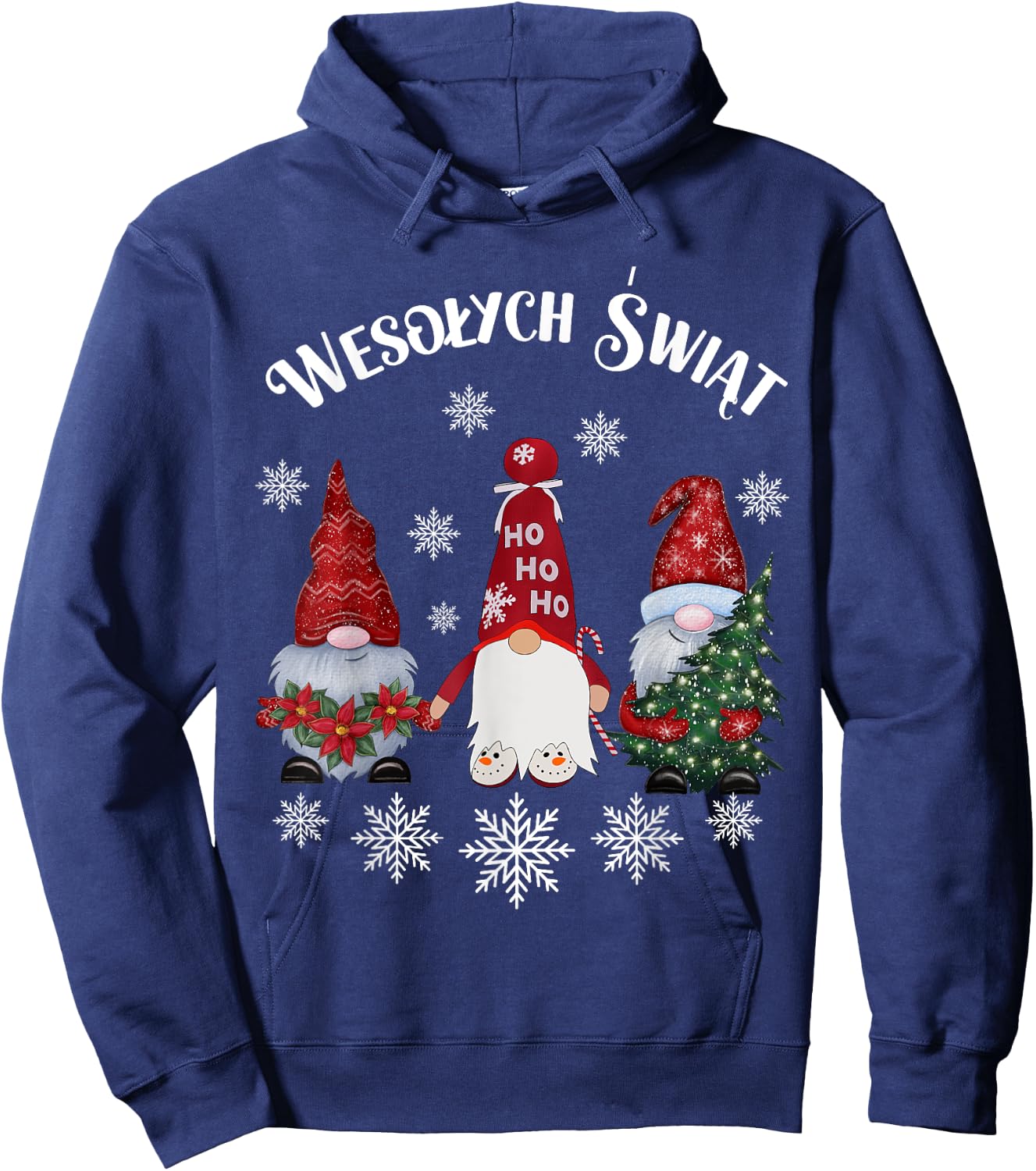 Wesolych Swiat Polish language Merry Christmas Hoodie - Hoodie | Navy
