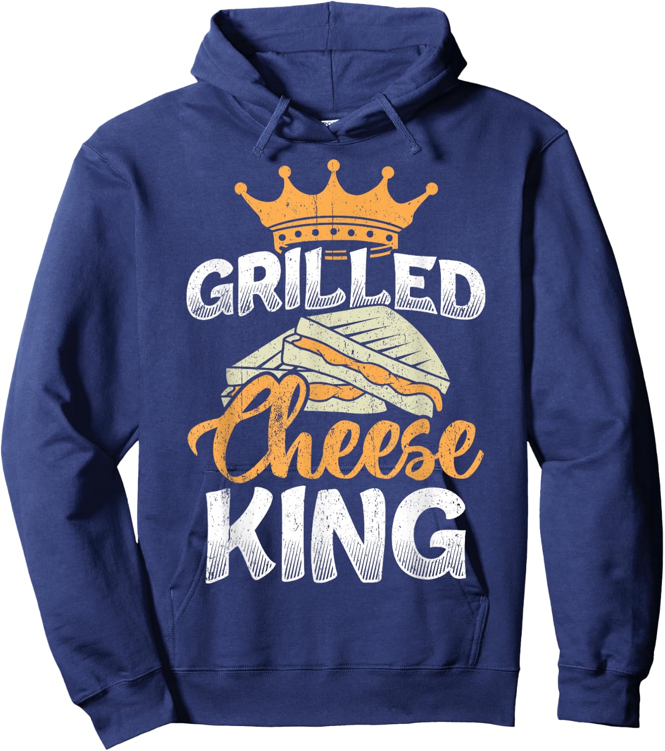 Grilled cheese king - Toasted Sandwich Hoodie - Hoodie | Navy