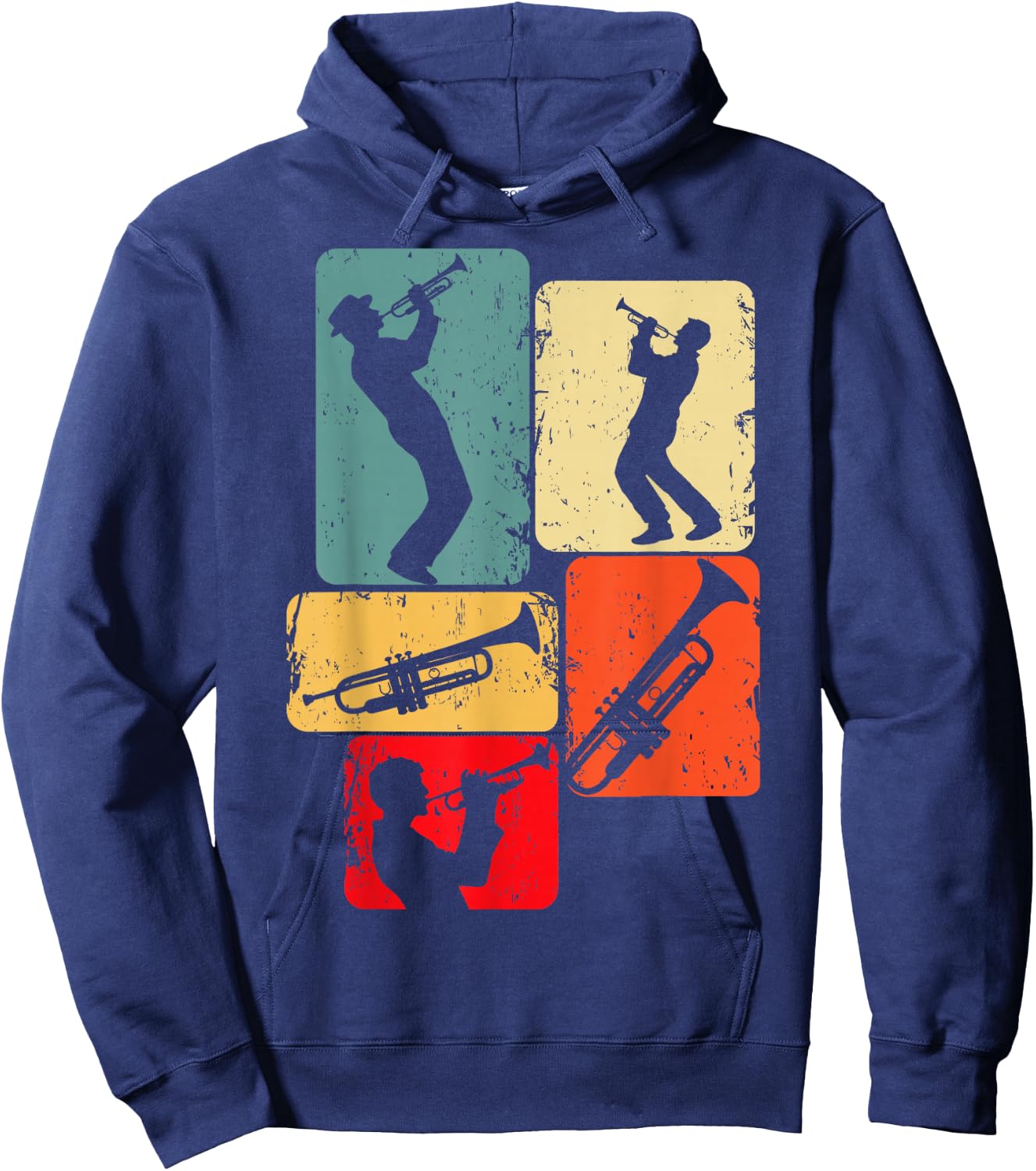 Trumpet Trumpeter Jazz Musician Boys Men Hoodie - Hoodie | Navy