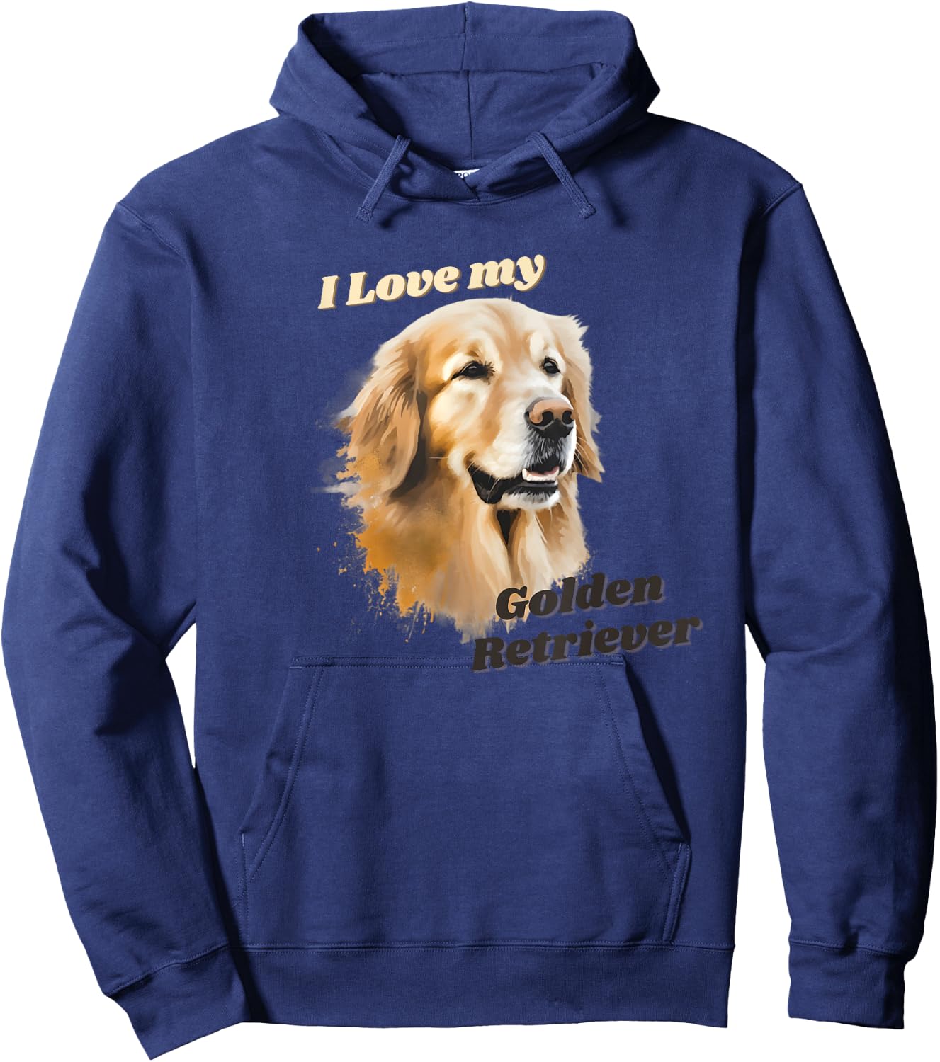 I love my Golden Retriever Hoodie - Hoodie | Navy