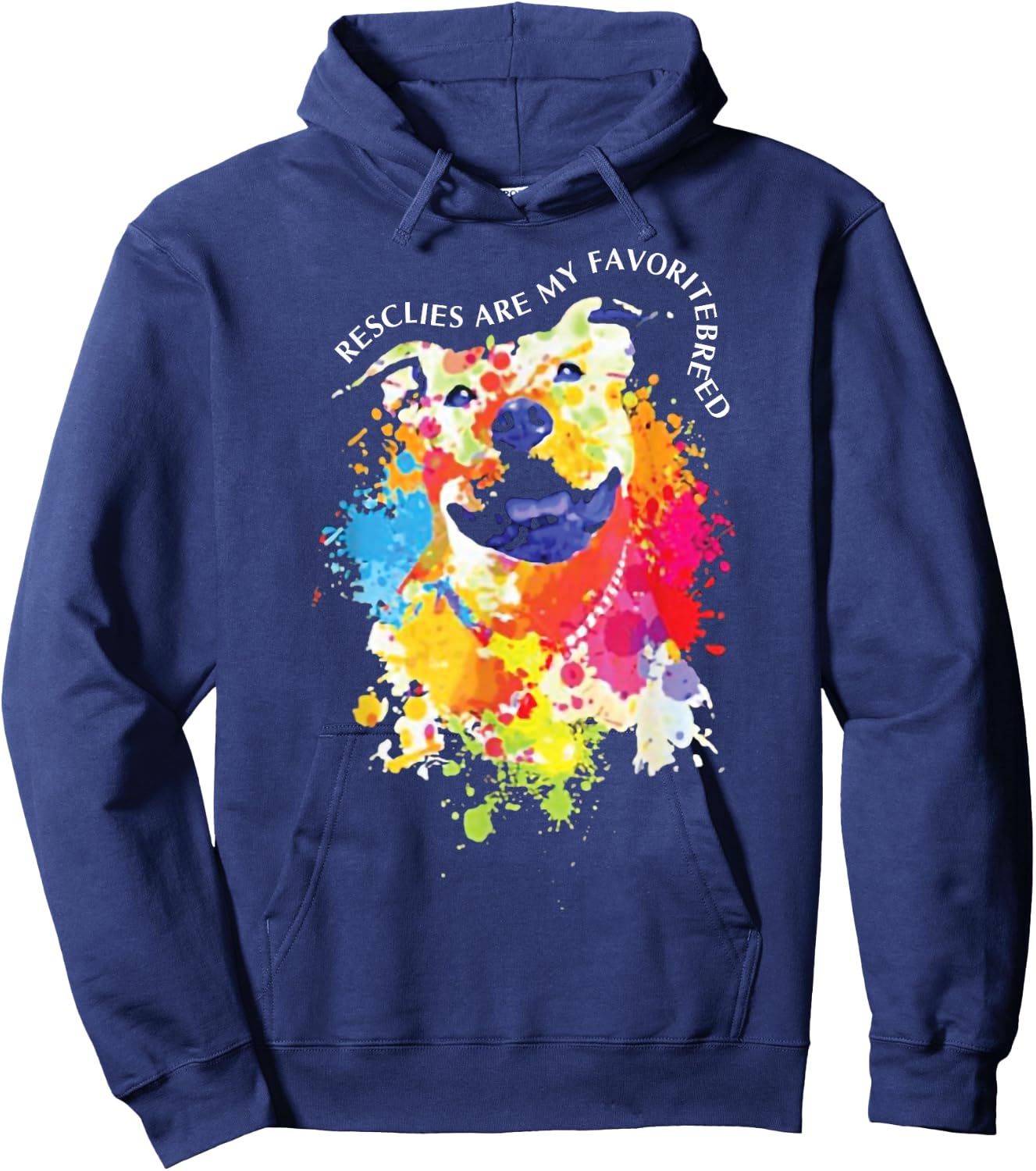 Rescues Are My Favorite Breed Hoodie - Hoodie | Navy