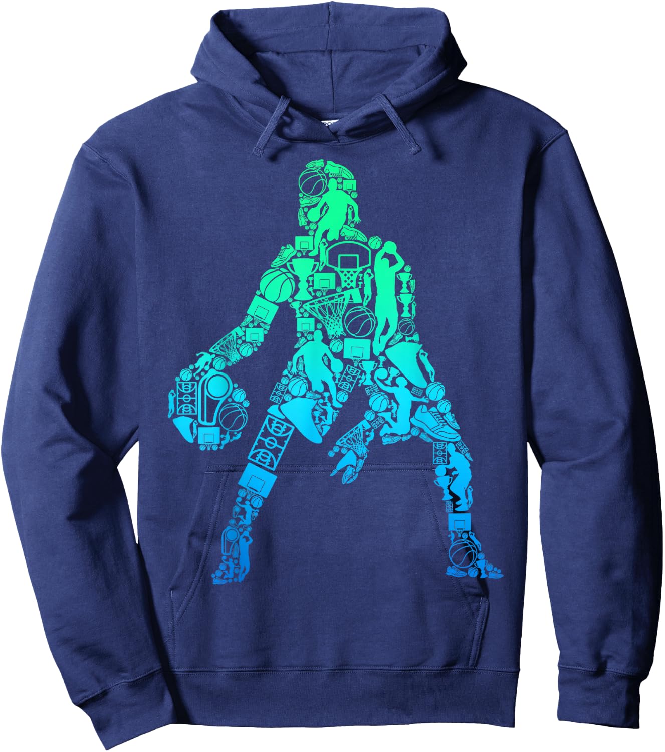 Basketball Boys Kids Men Hoodie - Hoodie | Navy