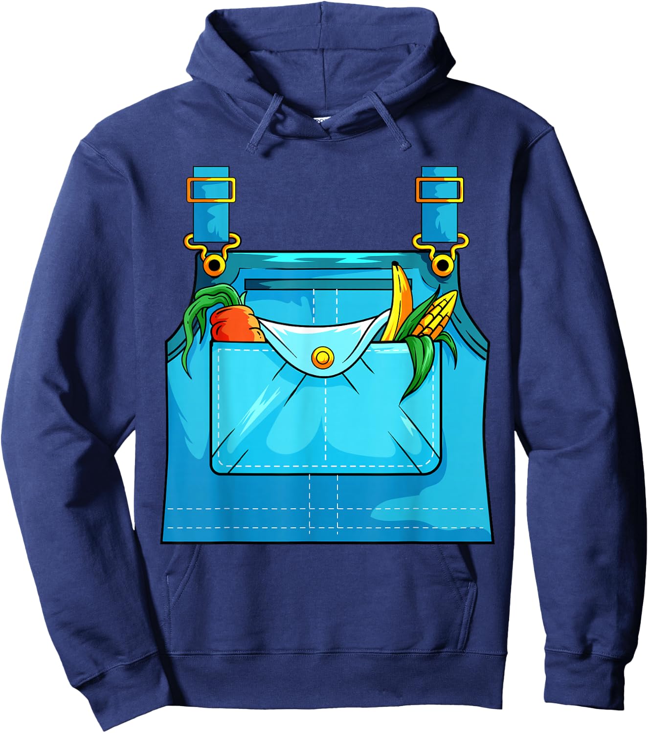 Easy Halloween Outfit Women Kids Farmer Costume Hoodie - Hoodie | Navy