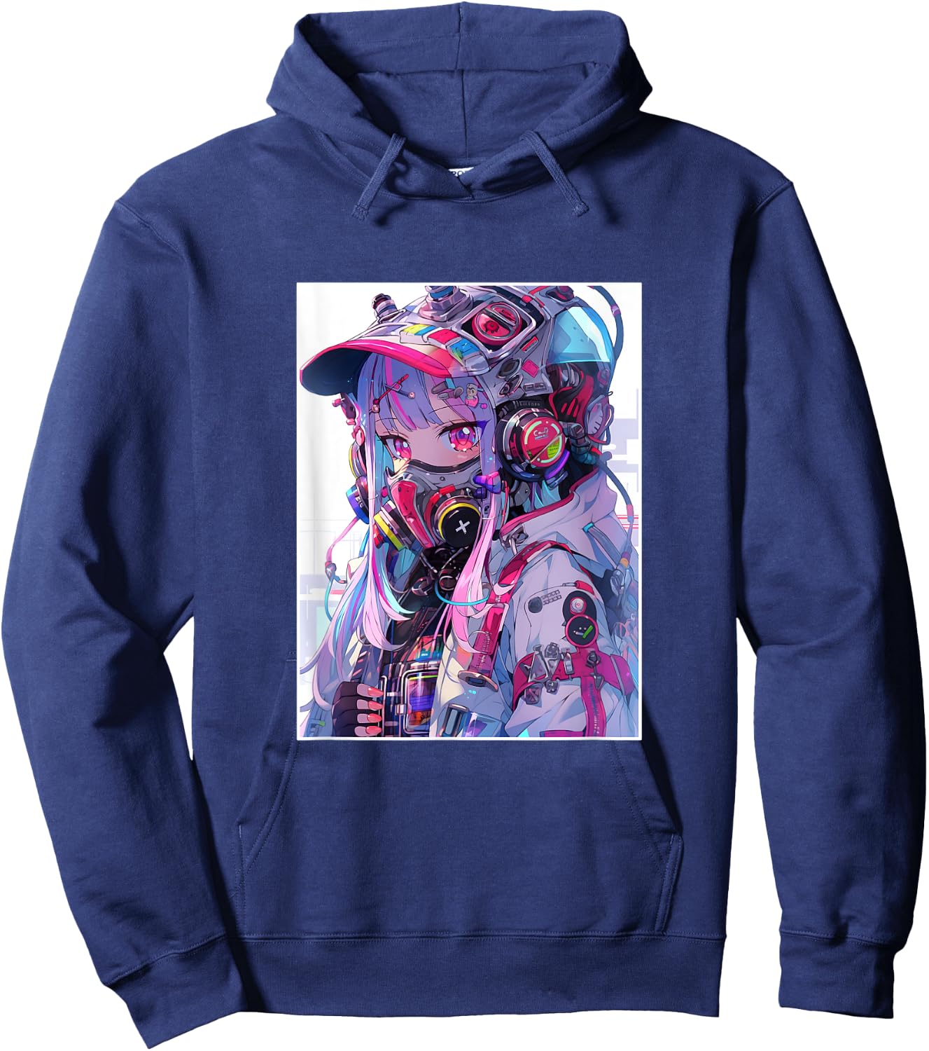 Anime Girl Anime Otaku Japanese Aesthetic Hoodie - Hoodie | Navy