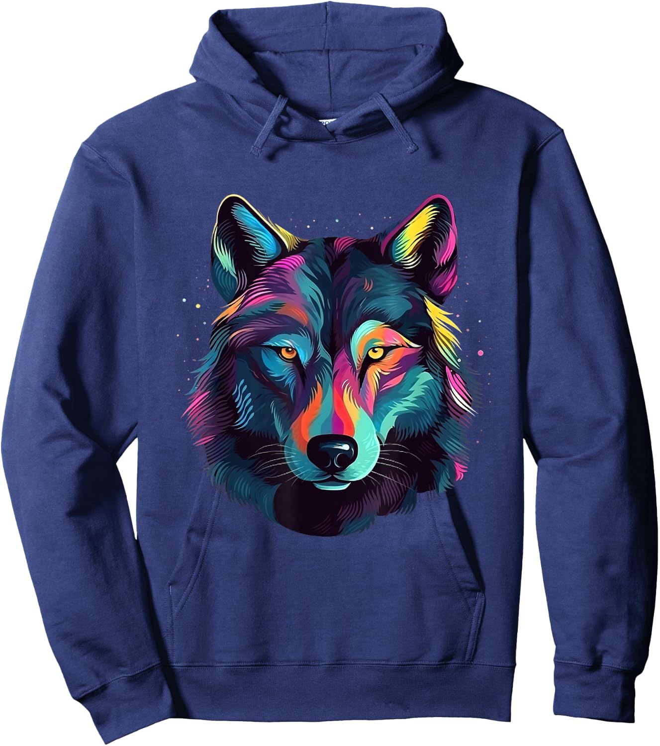 Wolf Pop Art Colorful Art Wolf Lover Hoodie - Hoodie | Navy