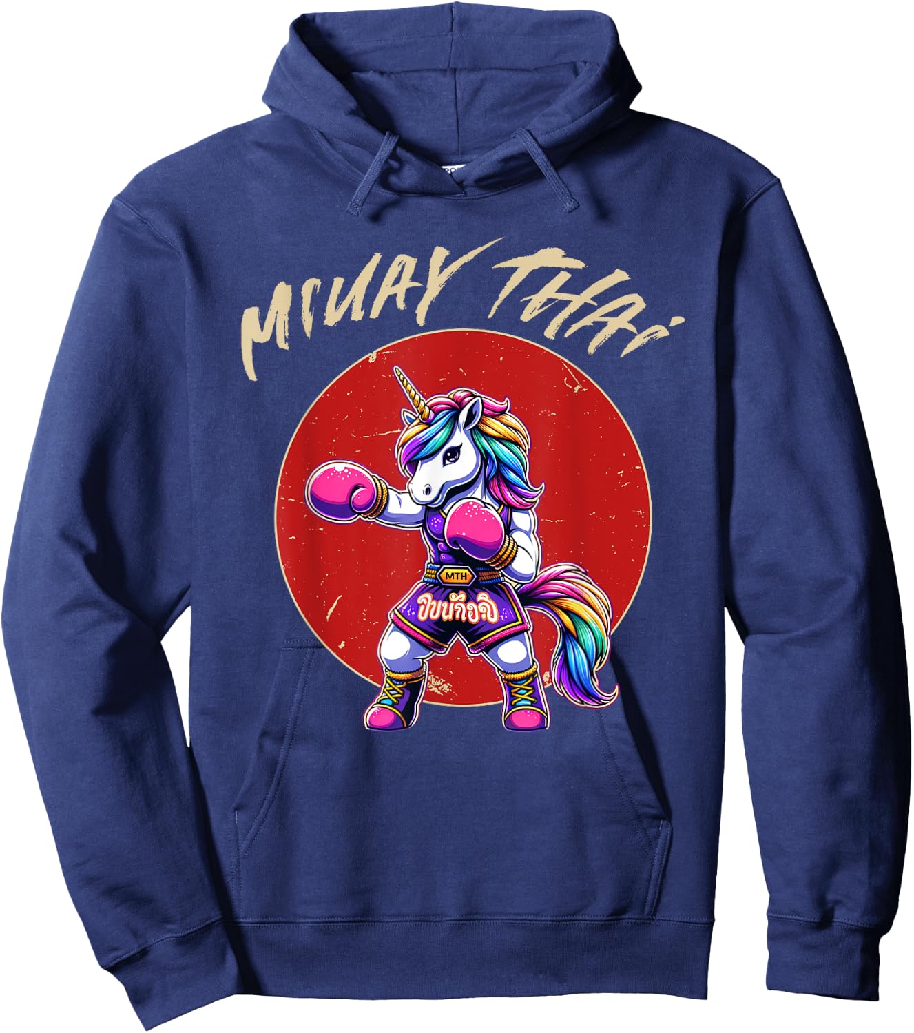 Muay Thai and Thai Boxing Unicorn Hoodie - Hoodie | Navy