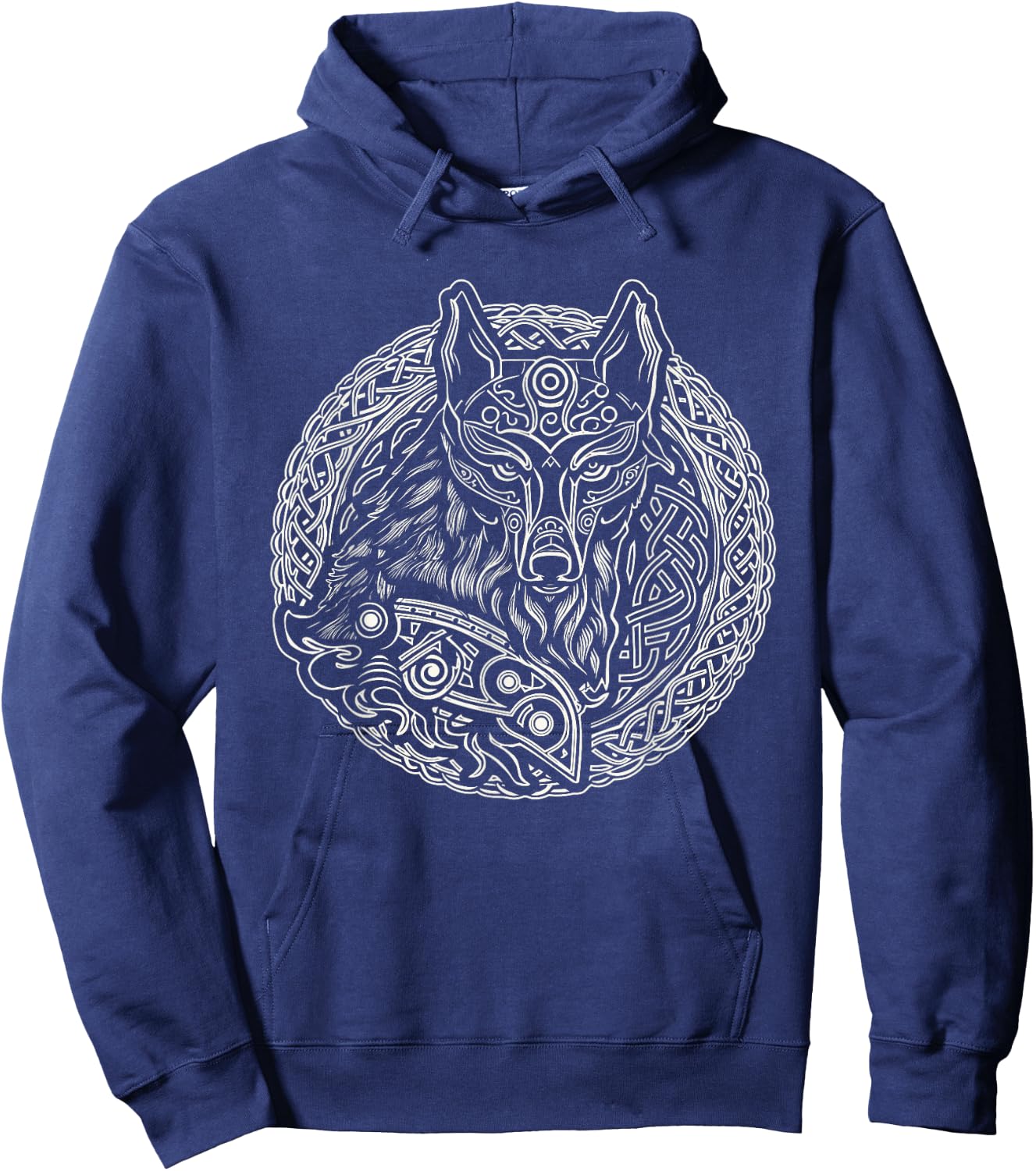 Viking Celtic Fenrir Wolf , Men Hoodie - Hoodie | Navy