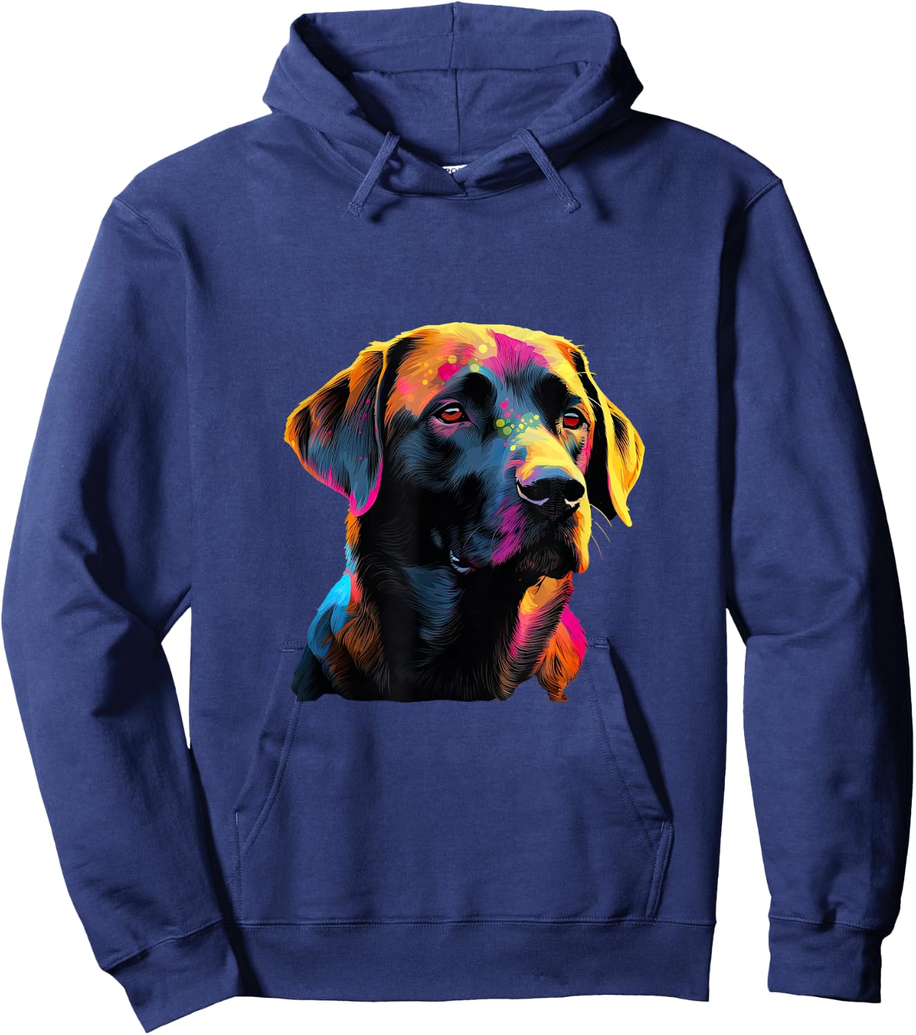 Black Labrador Lover Colorful Pop Art Black Lab Hoodie - Hoodie | Navy