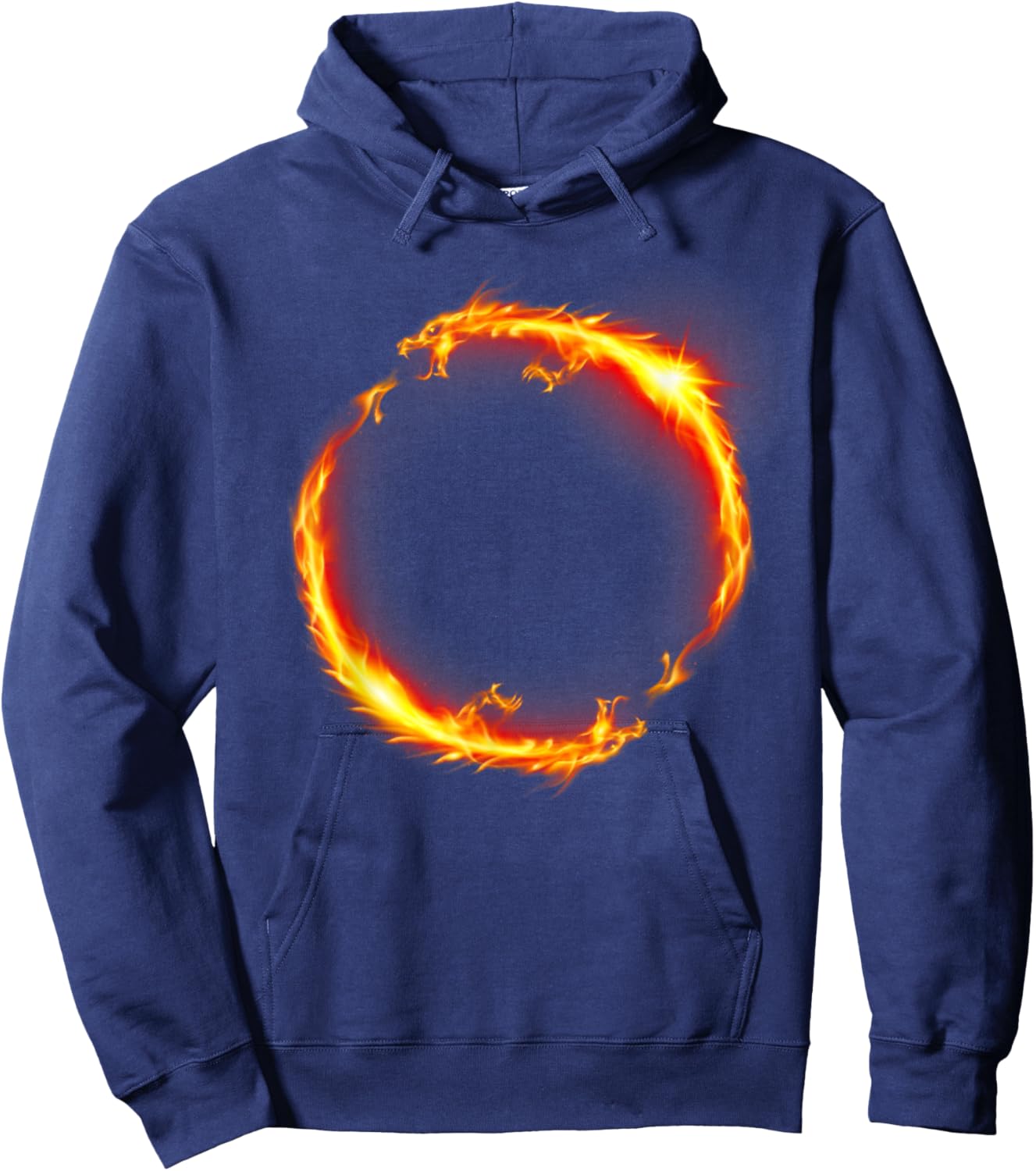 Dueling Dragons Fire Ring Hoodie - Hoodie | Navy