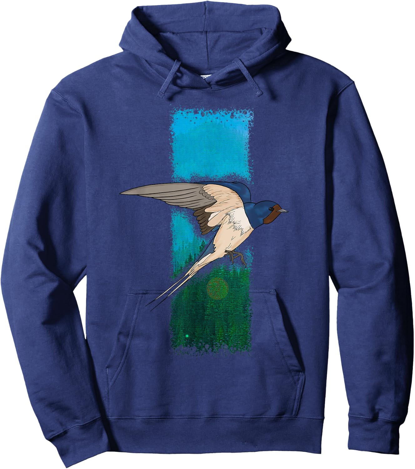 Barn Swallow Backyard Bird Graphic Hoodie - Hoodie | Navy