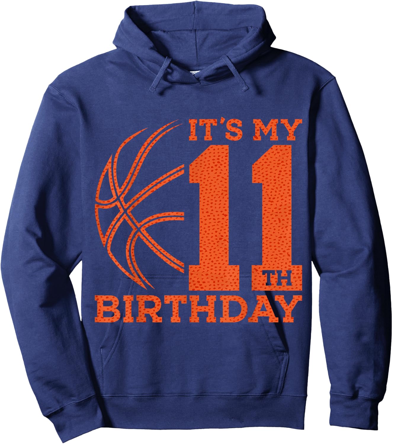 It's My 11th Birthday Basketball 11th Birthday Hoodie - Hoodie | Navy