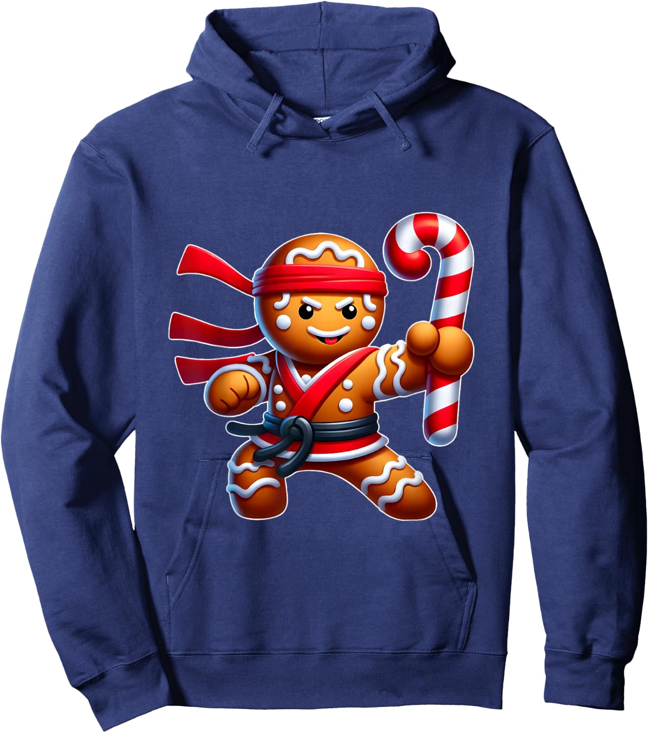 Funny Christmas Ninja Gingerbread Ninjabread Hoodie - Hoodie | Navy