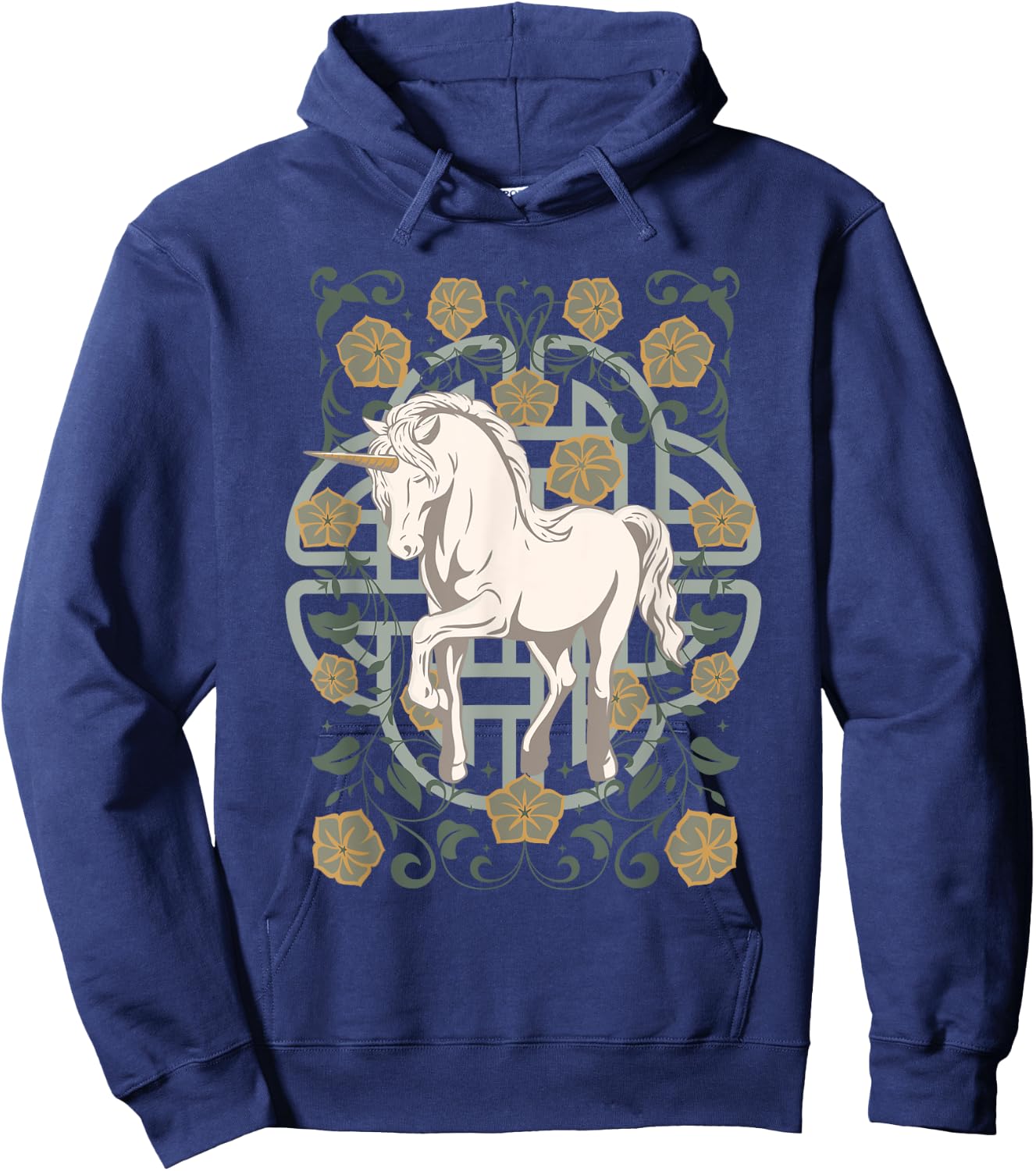 Celtic Unicorn Design Hoodie - Hoodie | Navy