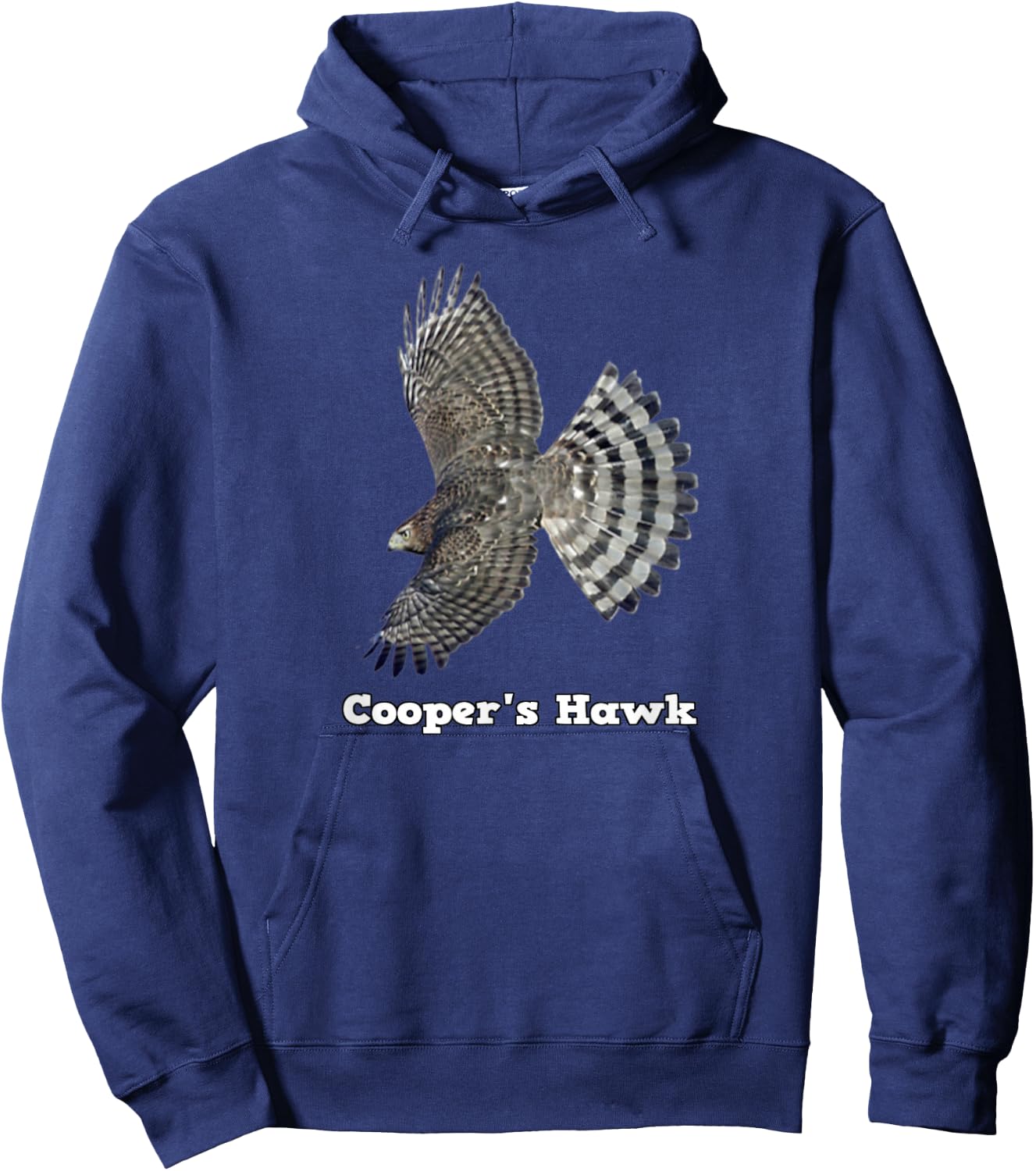 Cooper's Hawk Wildlife Hoodie - Hoodie | Navy
